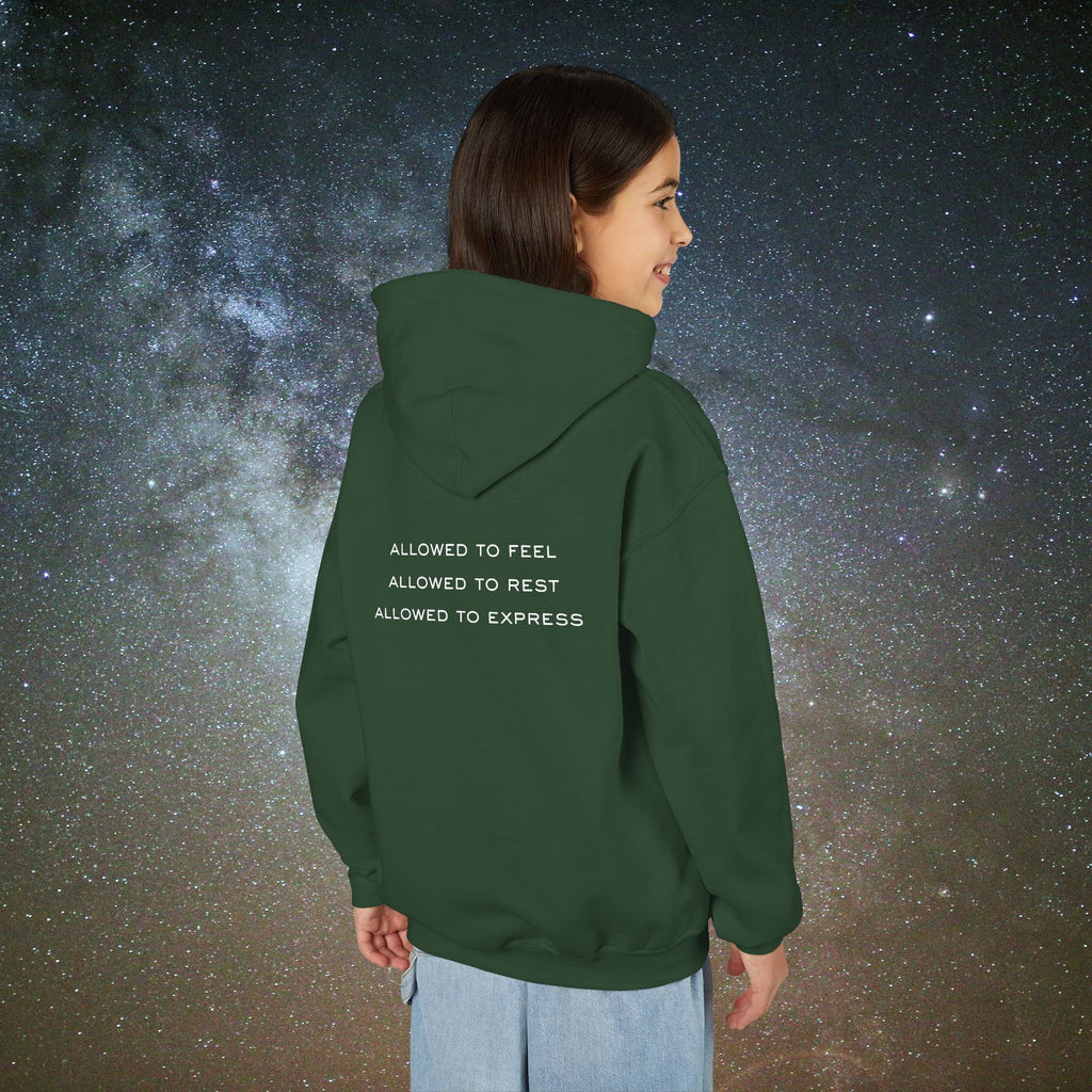 Softest Rebellion™ Youth Hoodie - "Allowed to Feel, Allowed to Rest, Allowed to Express."