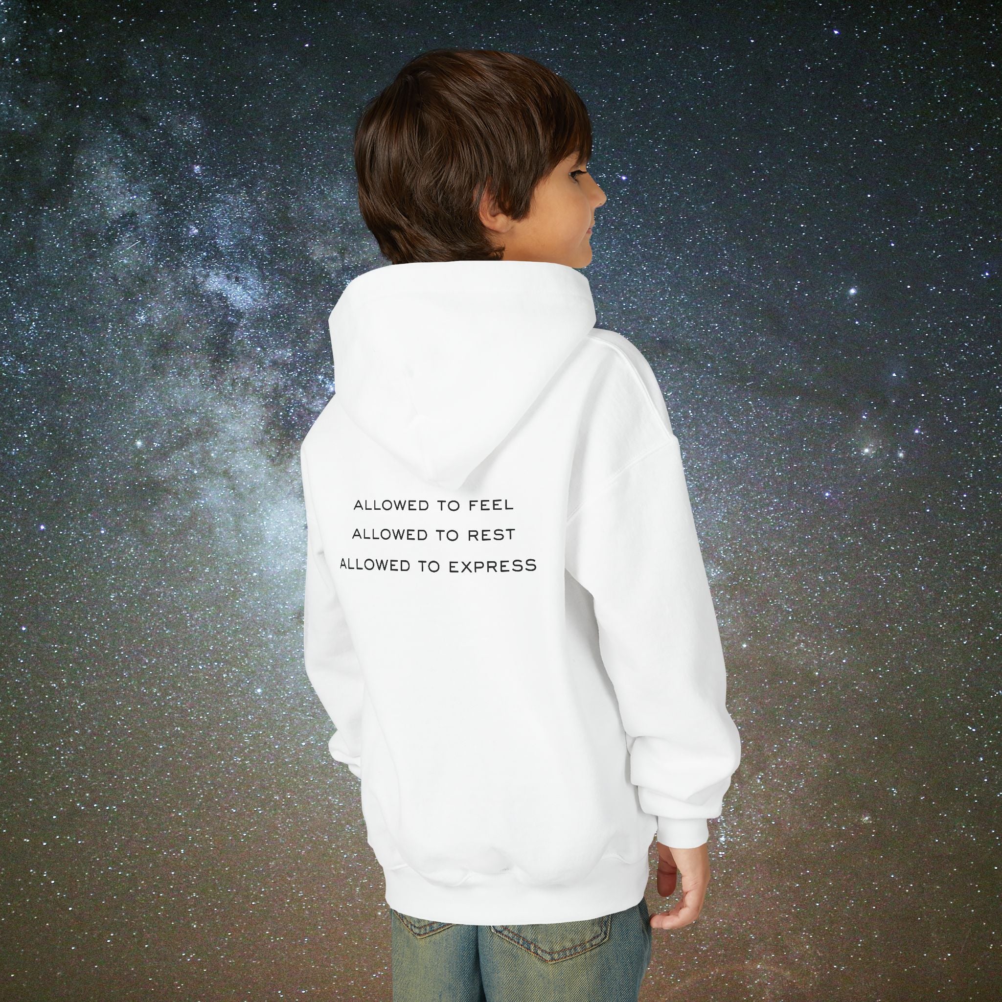 Softest Rebellion™ Youth Hoodie - "Allowed to Feel, Allowed to Rest, Allowed to Express."