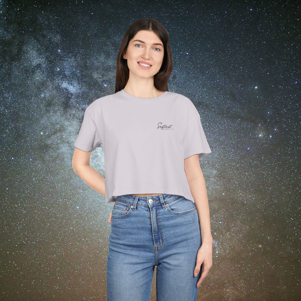 Softest Rebellion™ Minimalist Logo - Crop Top