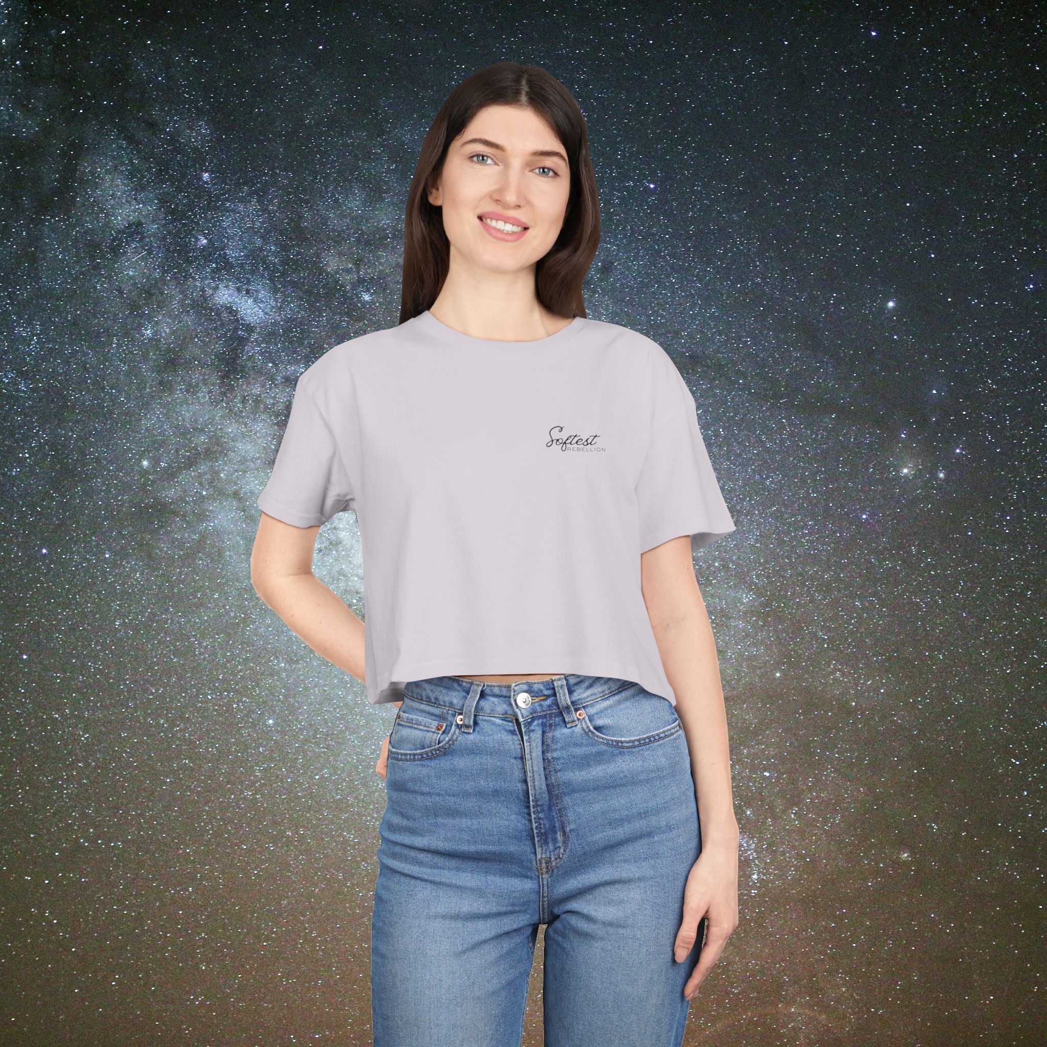 Softest Rebellion™ Minimalist Logo - Crop Top
