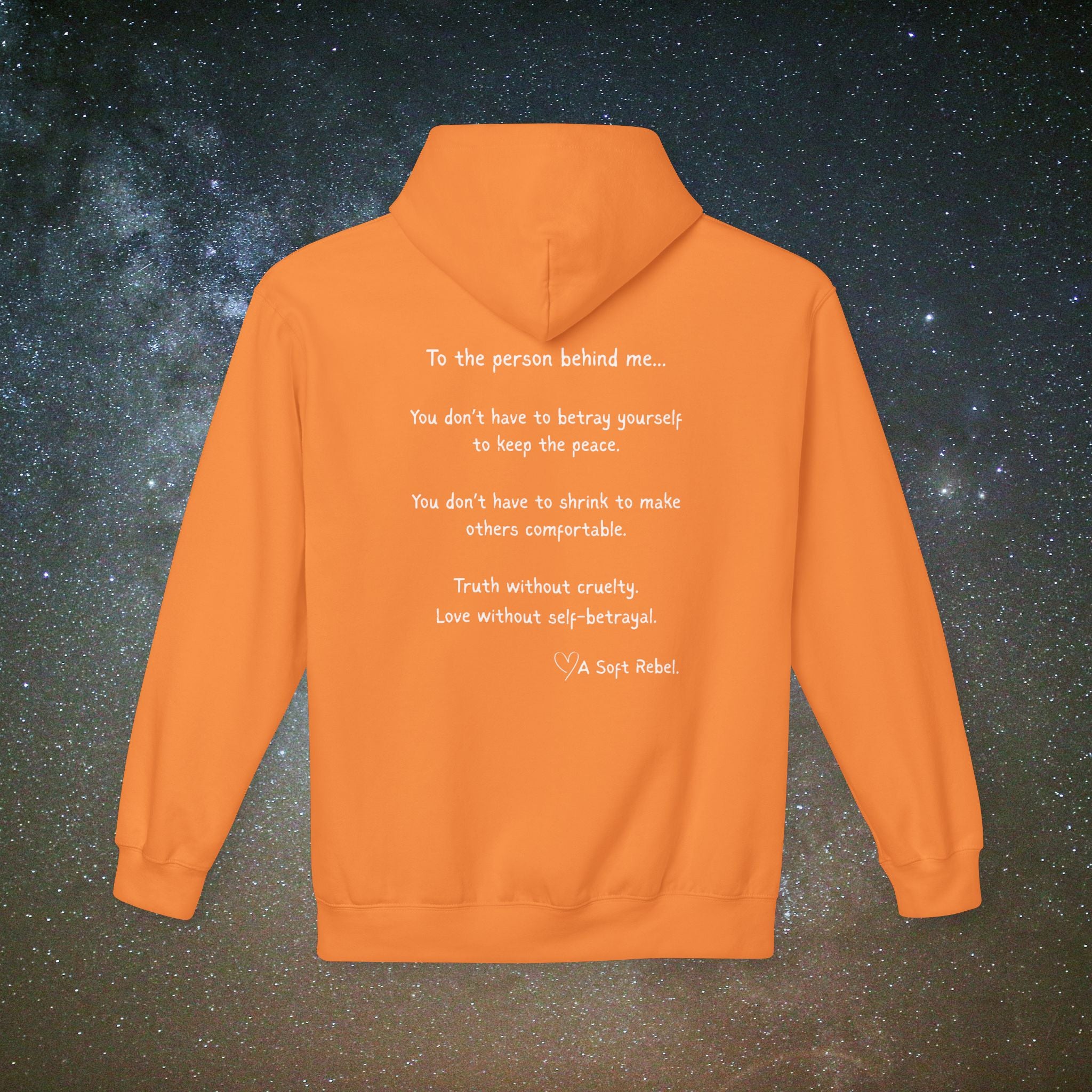 "To the Person Behind Me" - A Soft Rebel Boundary Hoodie