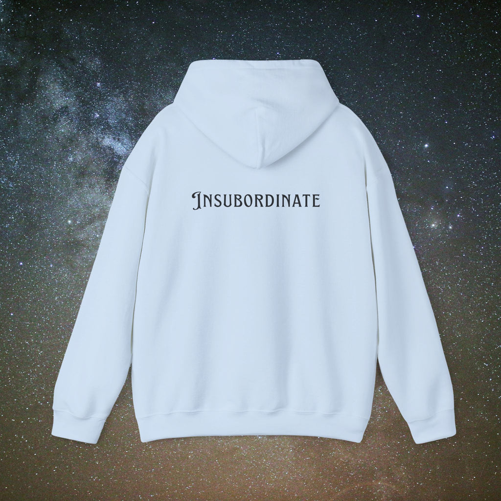 "Insubordinate" Softest Rebellion™ Minimalist Logo - Unisex/Men's Hoodie