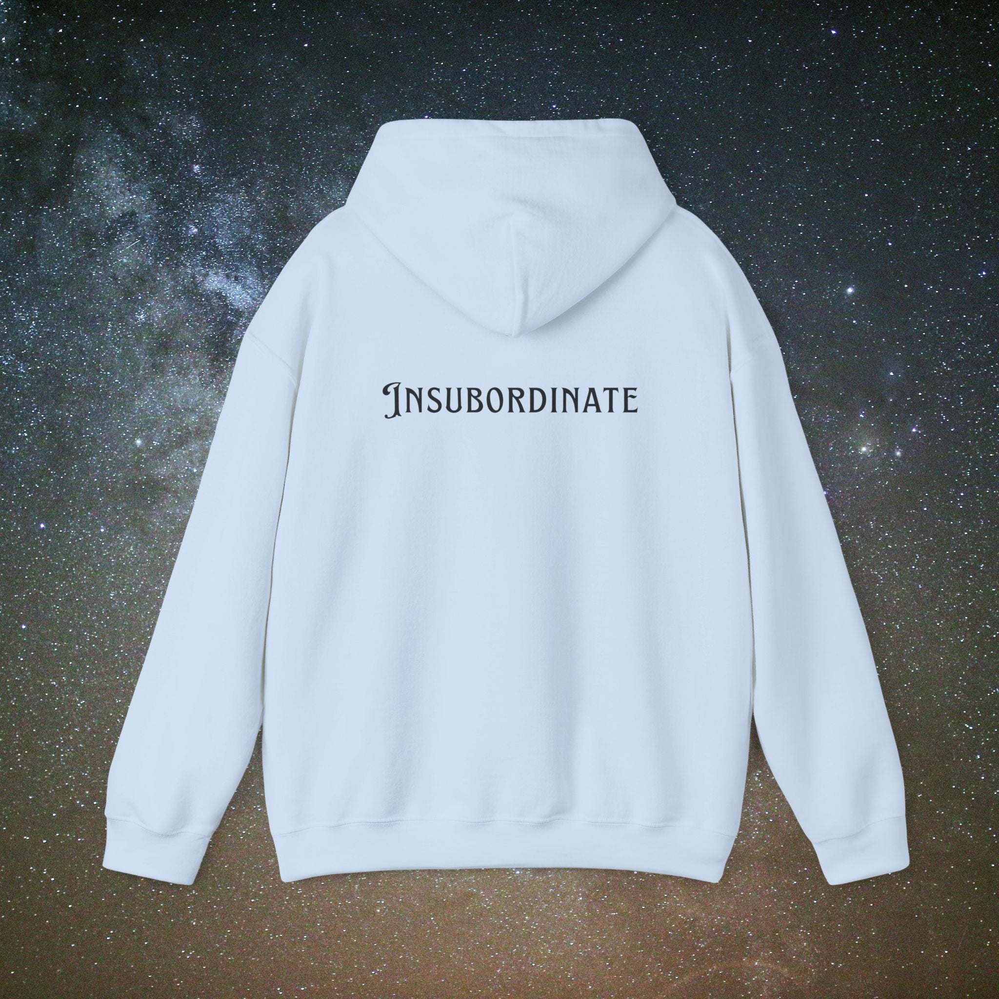 "Insubordinate" Softest Rebellion™ Minimalist Logo - Unisex/Men's Hoodie