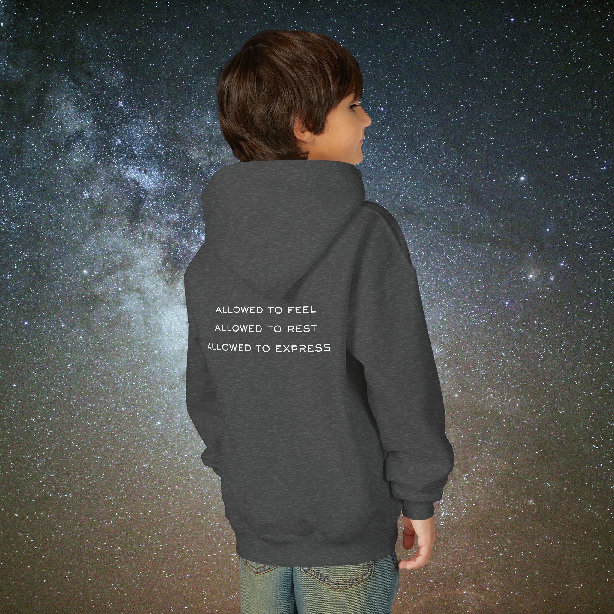 Softest Rebellion™ Youth Hoodie - "Allowed to Feel, Allowed to Rest, Allowed to Express."