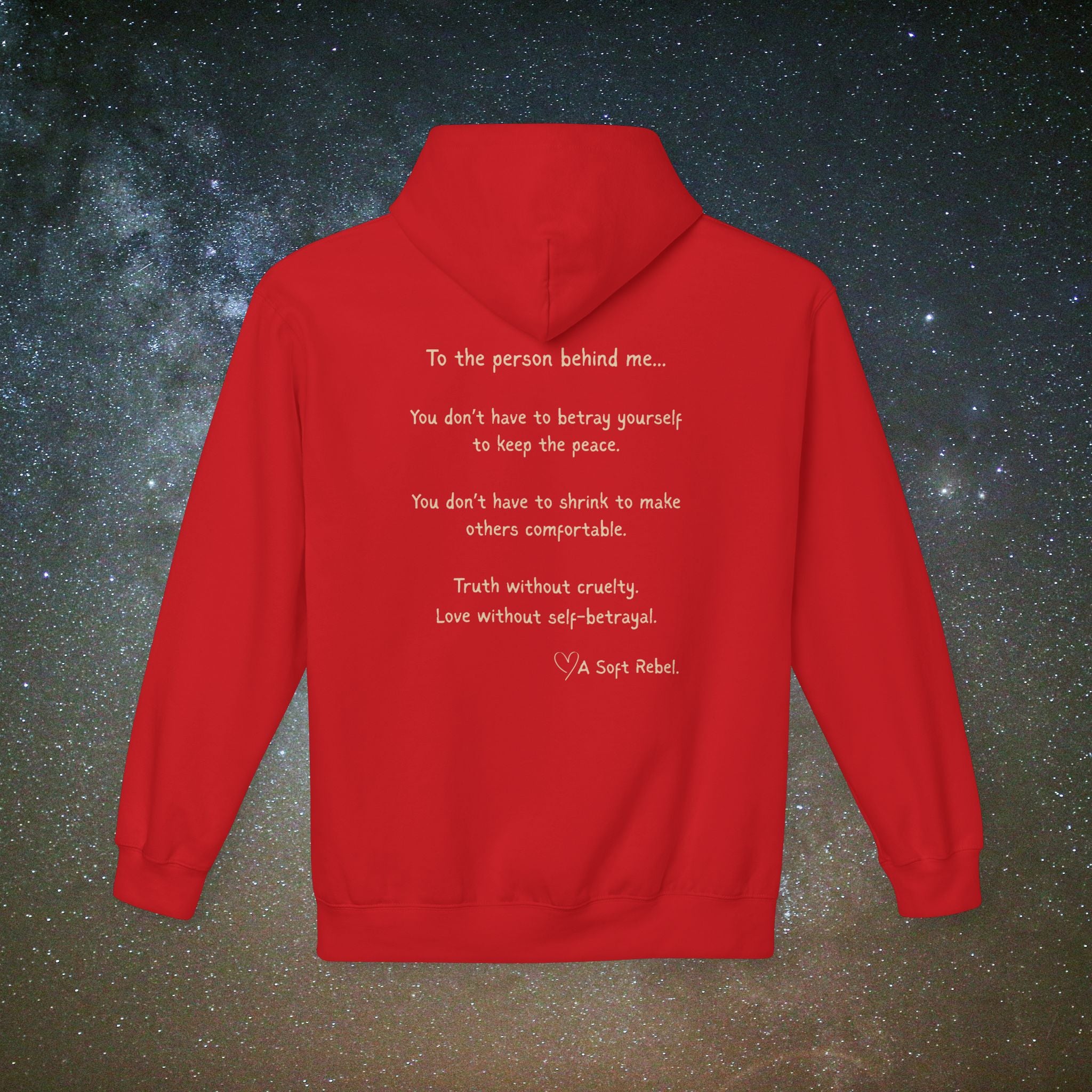 "To the Person Behind Me" - A Soft Rebel Boundary Hoodie