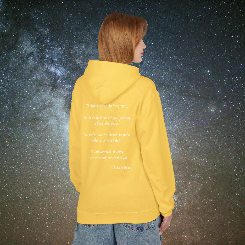 "To the Person Behind Me" - A Soft Rebel Boundary Hoodie