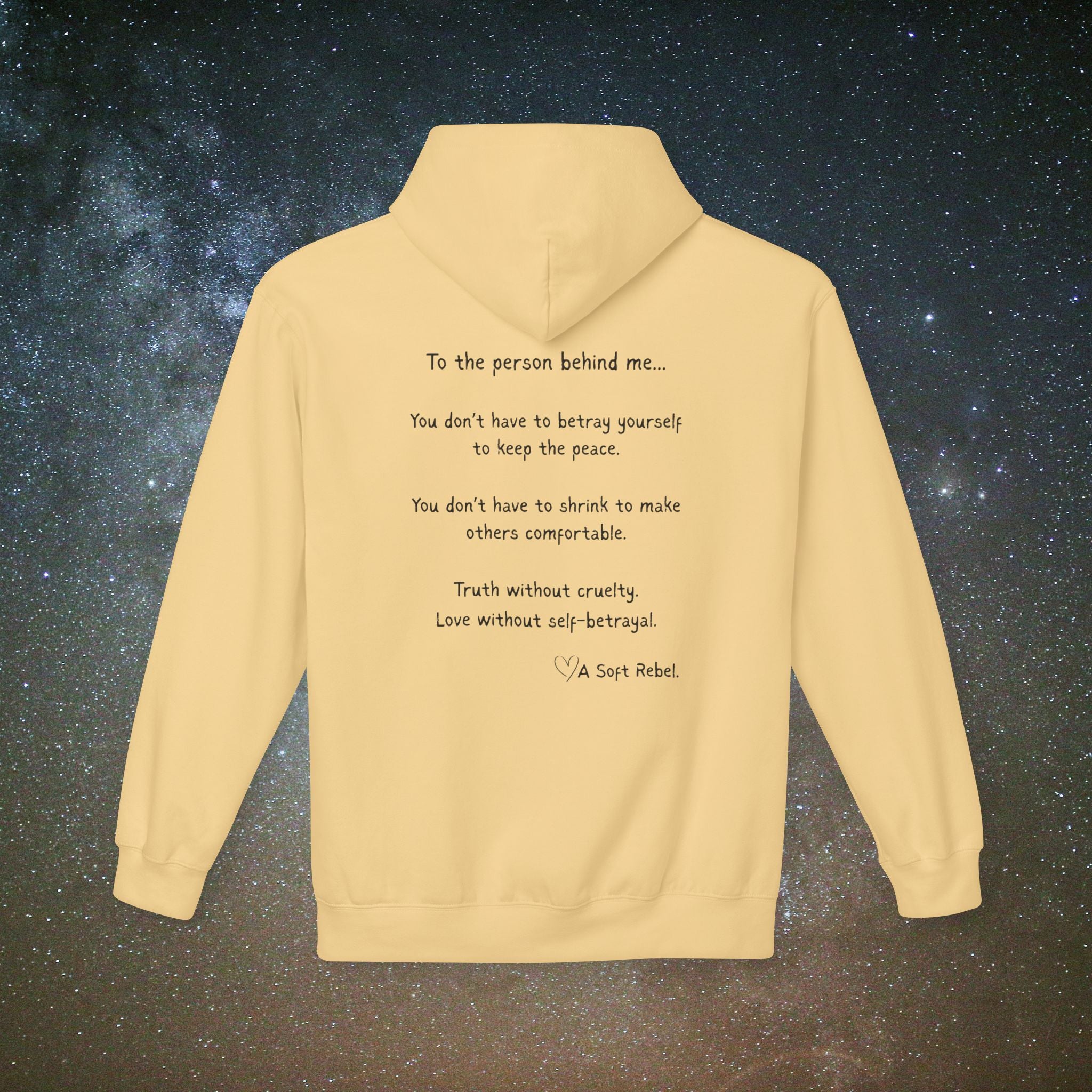 "To the Person Behind Me" - A Soft Rebel Boundary Hoodie