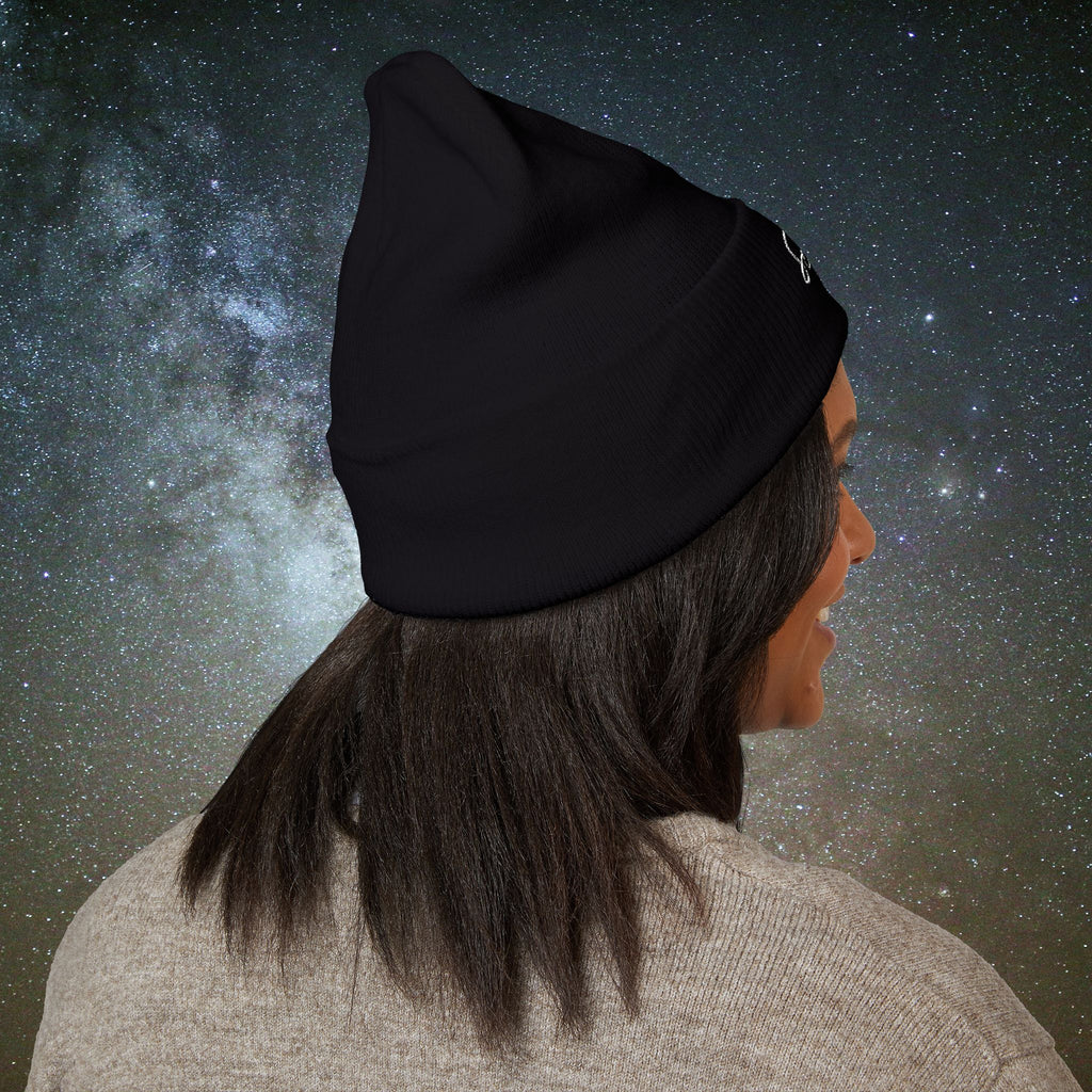 Softest Rebellion™ Minimalist White Embroidered Logo Beanie
