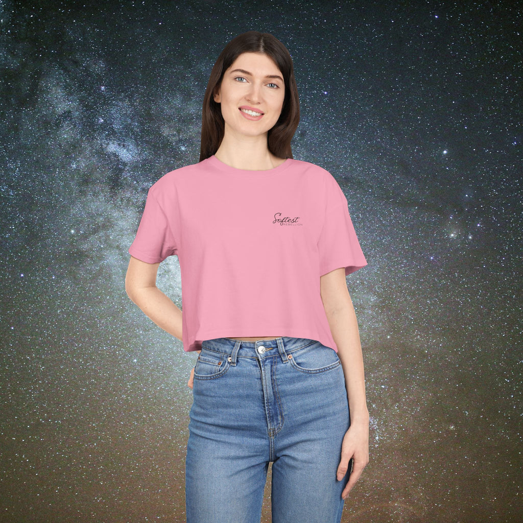 Softest Rebellion™ Minimalist Logo - Crop Top