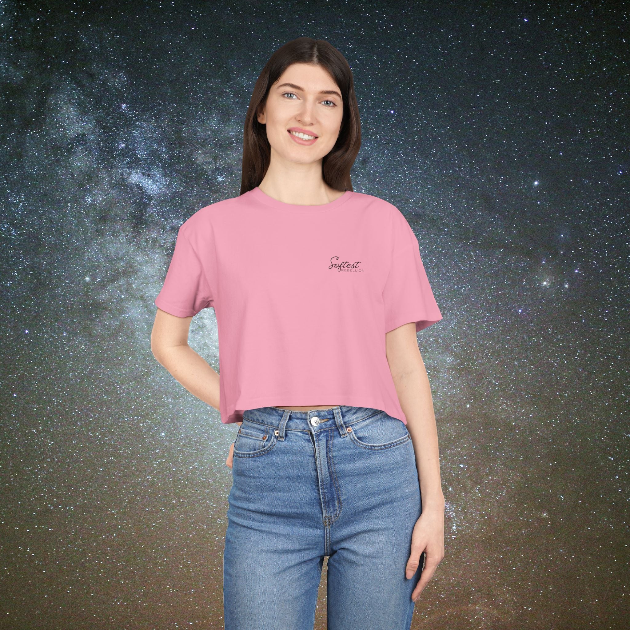 Softest Rebellion™ Minimalist Logo - Crop Top
