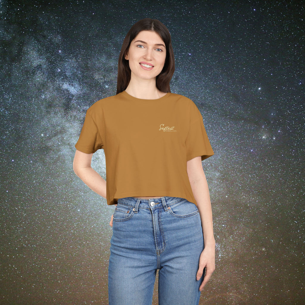 Softest Rebellion™ Minimalist Logo - Crop Top