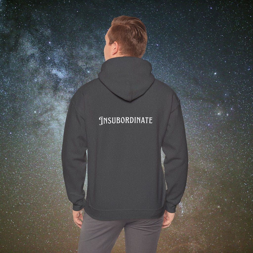 "Insubordinate" Softest Rebellion™ Minimalist Logo - Unisex/Men's Hoodie