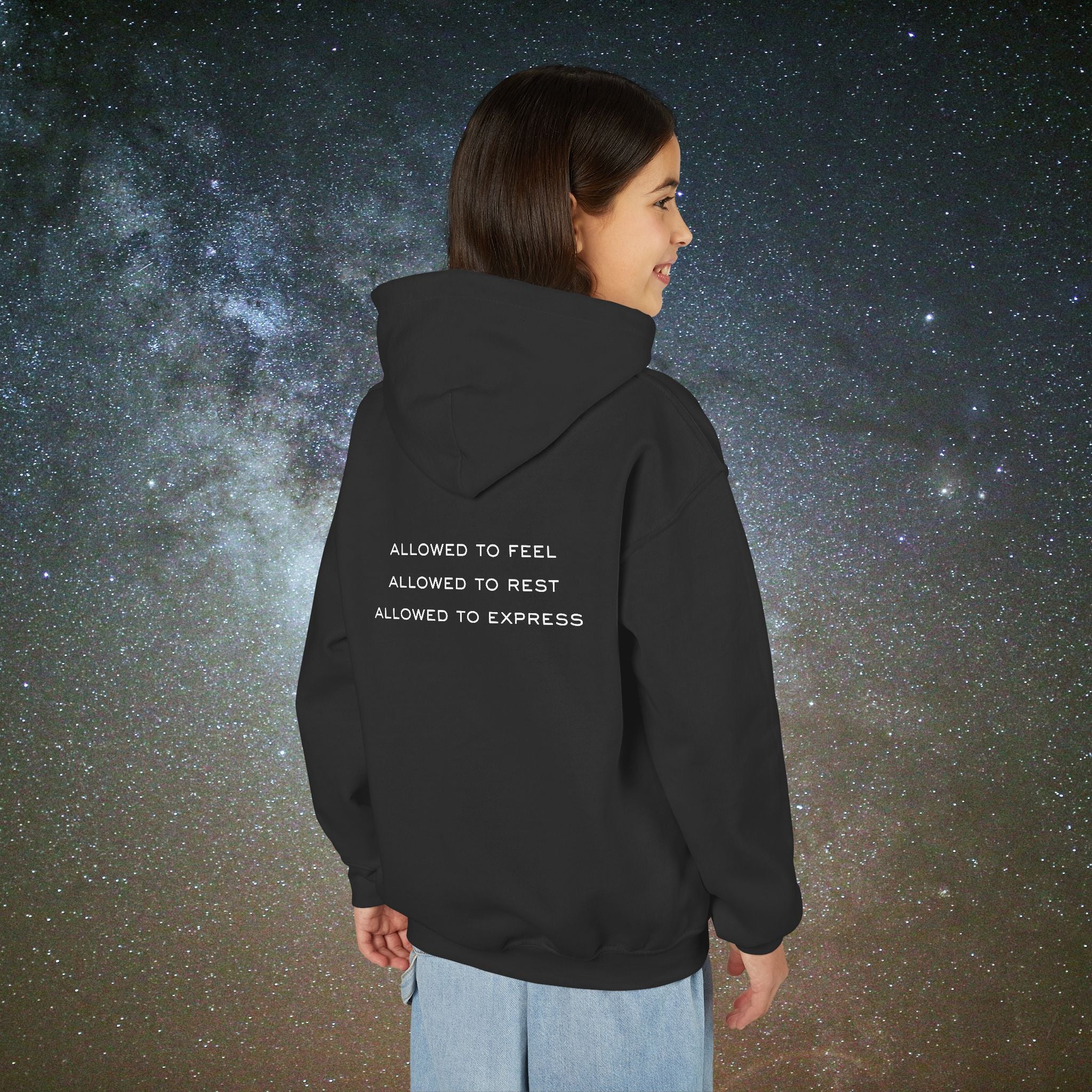 Softest Rebellion™ Youth Hoodie - "Allowed to Feel, Allowed to Rest, Allowed to Express."