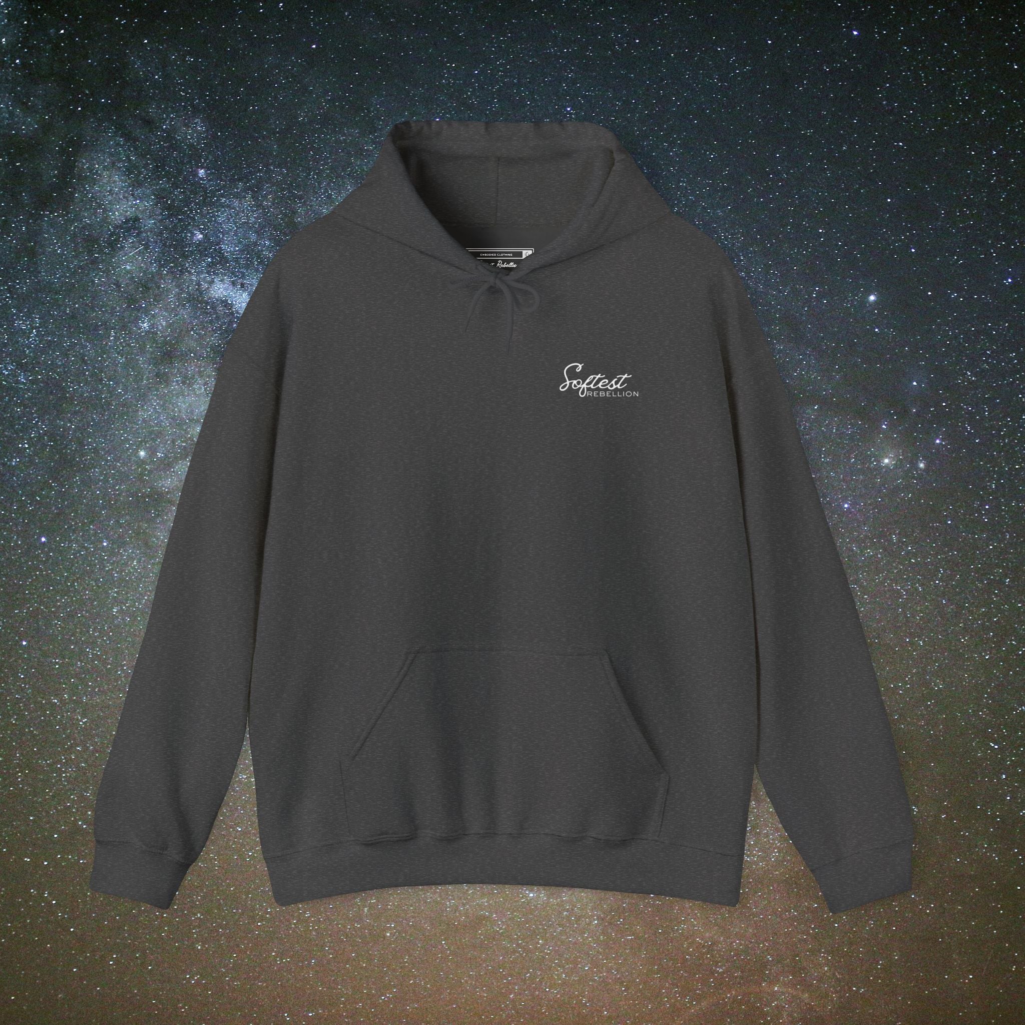 "Care Without Carrying." A Softest Rebellion™ Hoodie.