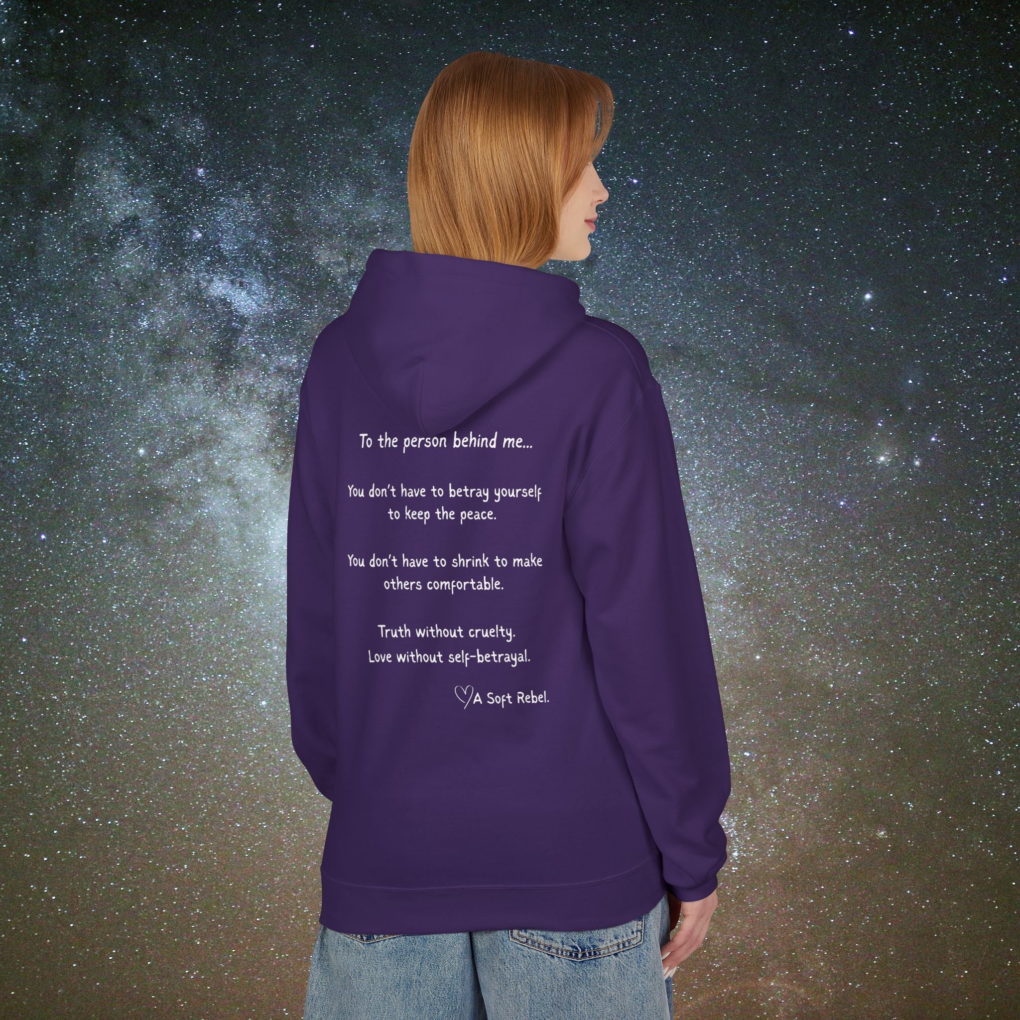"To the Person Behind Me" - A Soft Rebel Boundary Hoodie
