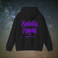 Socially Spooky Hoodie | Neon Purple Halloween Edition