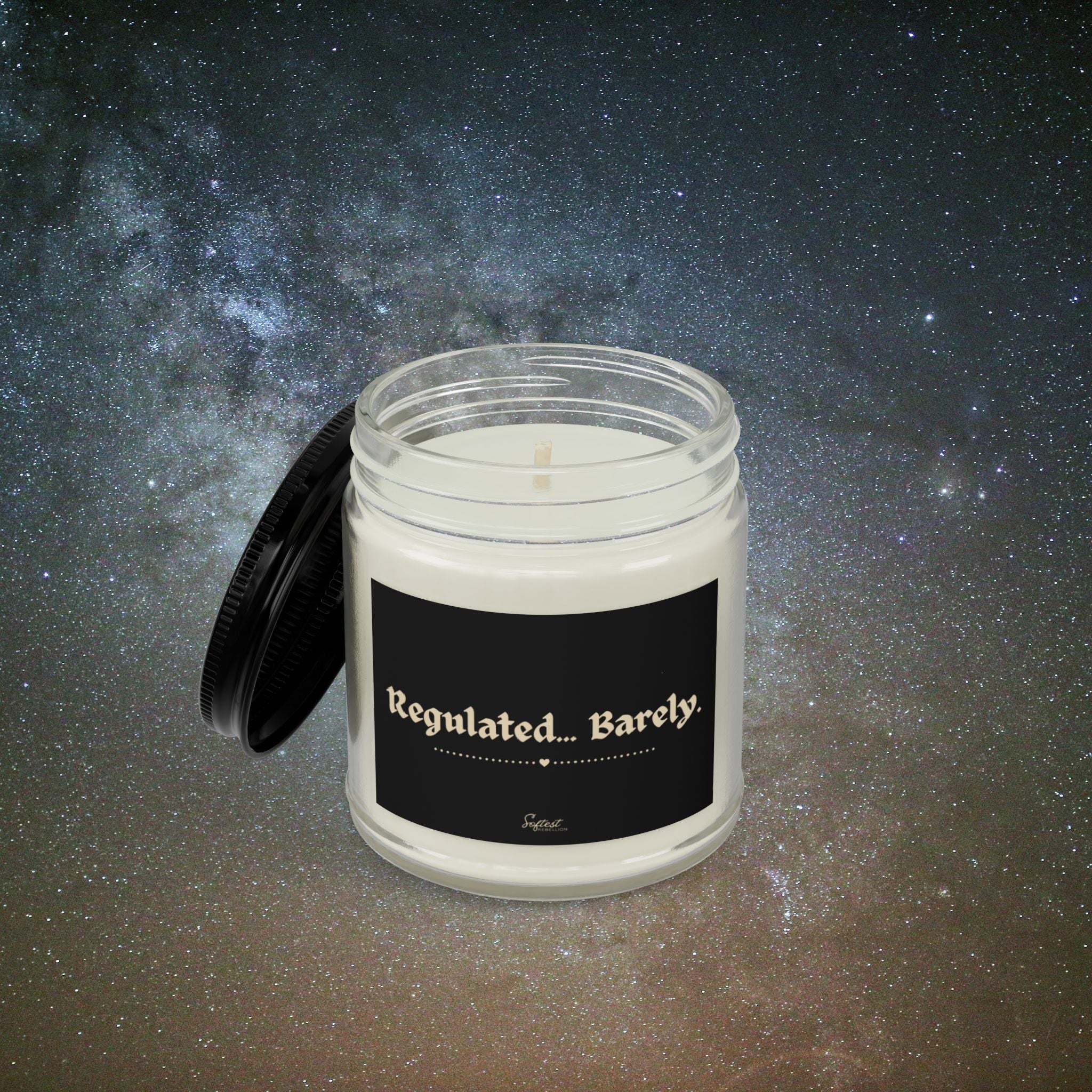 “Regulated... Barely.” Scented/Unscented Soy Candle