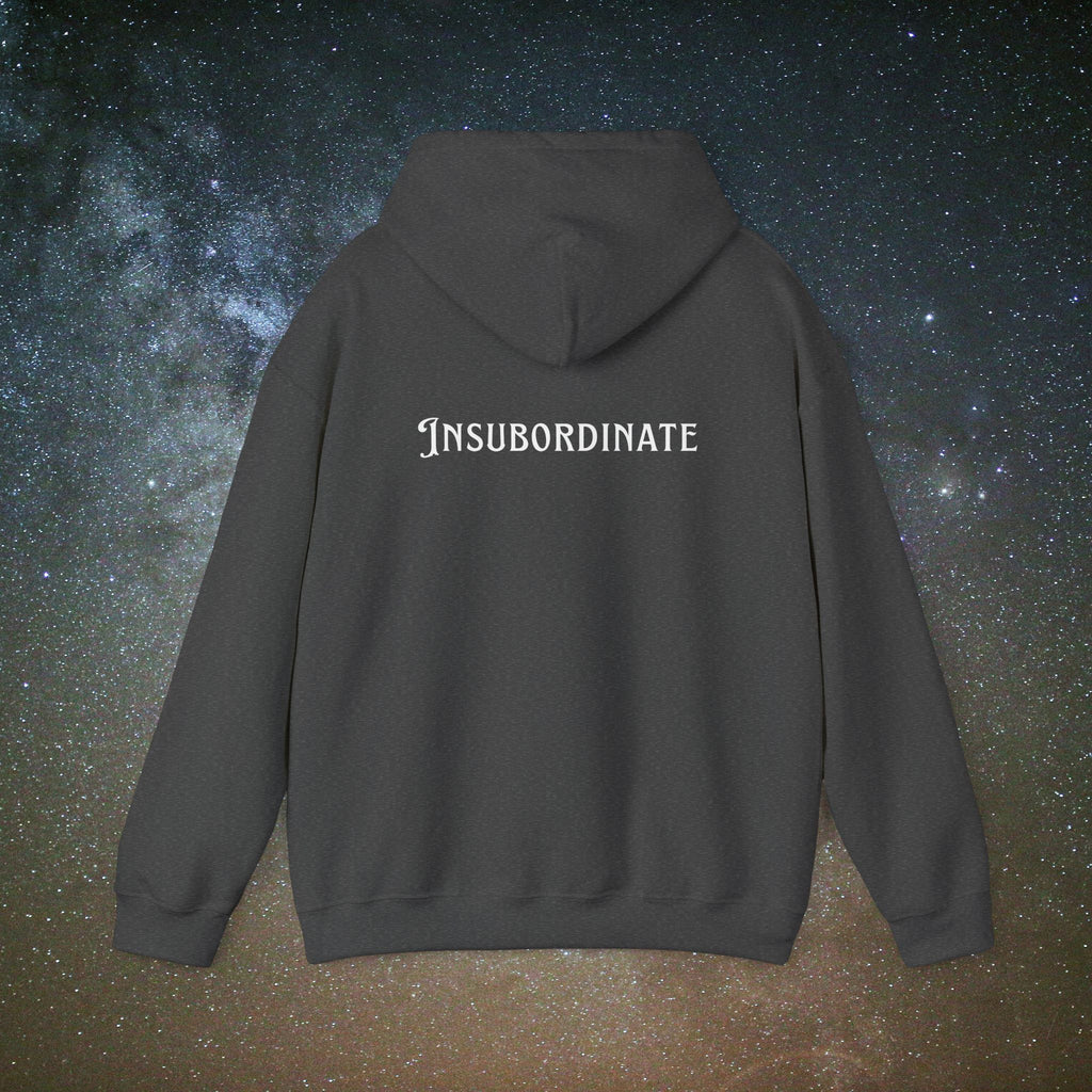 "Insubordinate" Softest Rebellion™ Minimalist Logo - Unisex/Men's Hoodie