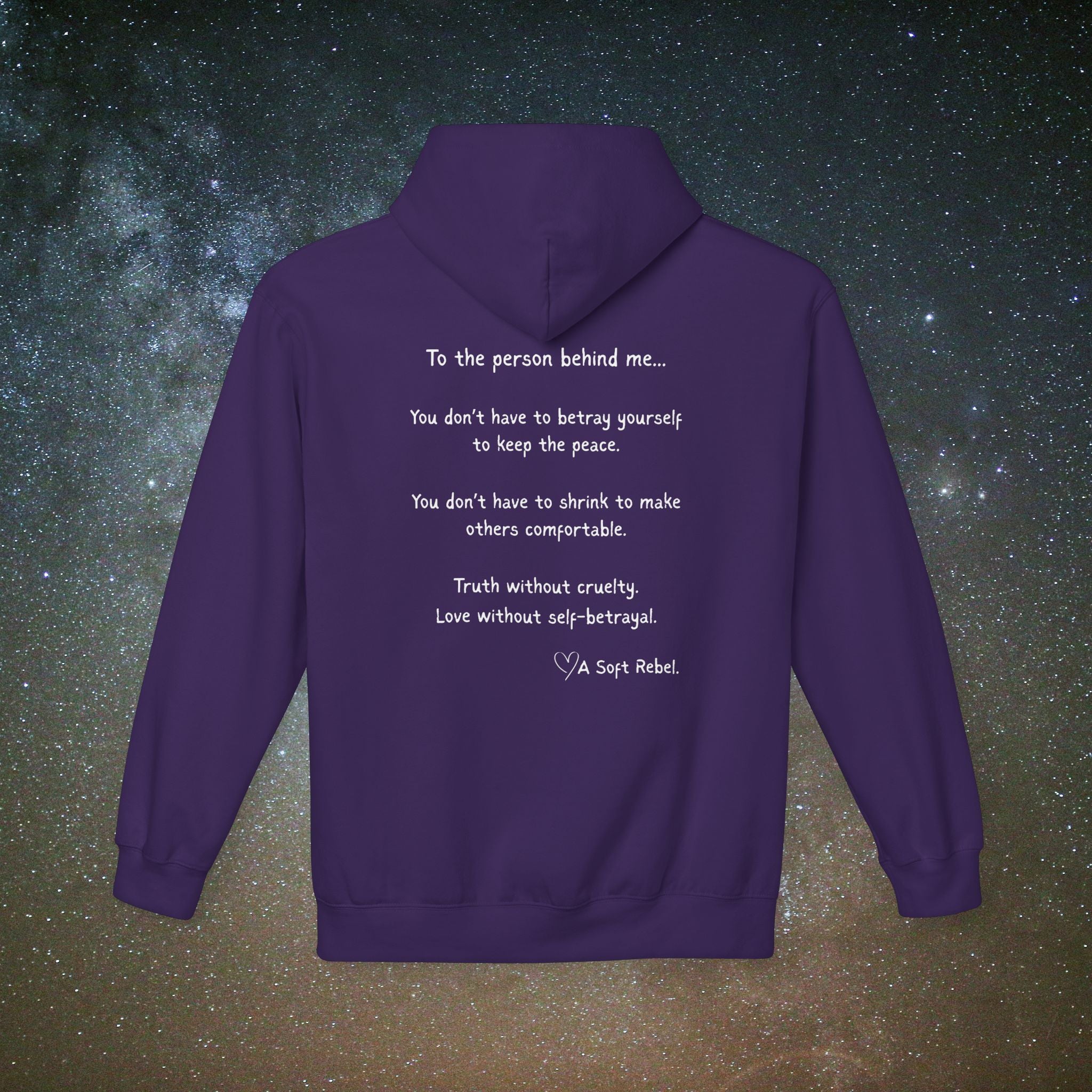 "To the Person Behind Me" - A Soft Rebel Boundary Hoodie