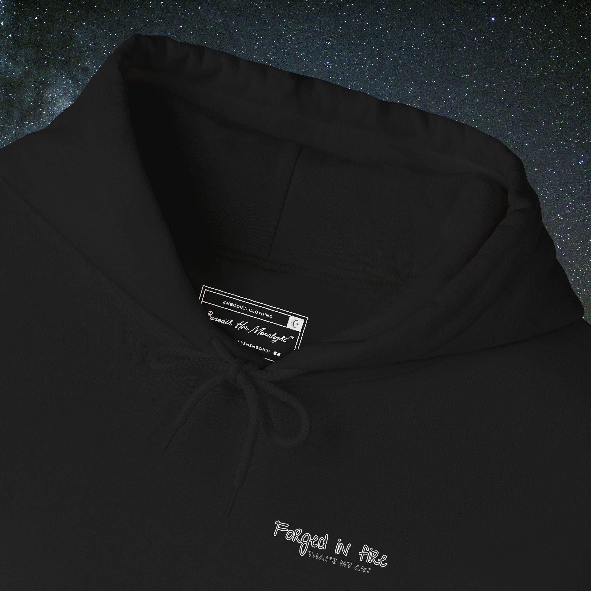 Beneath Her Moonlight™- Forged in Fire Hoodie