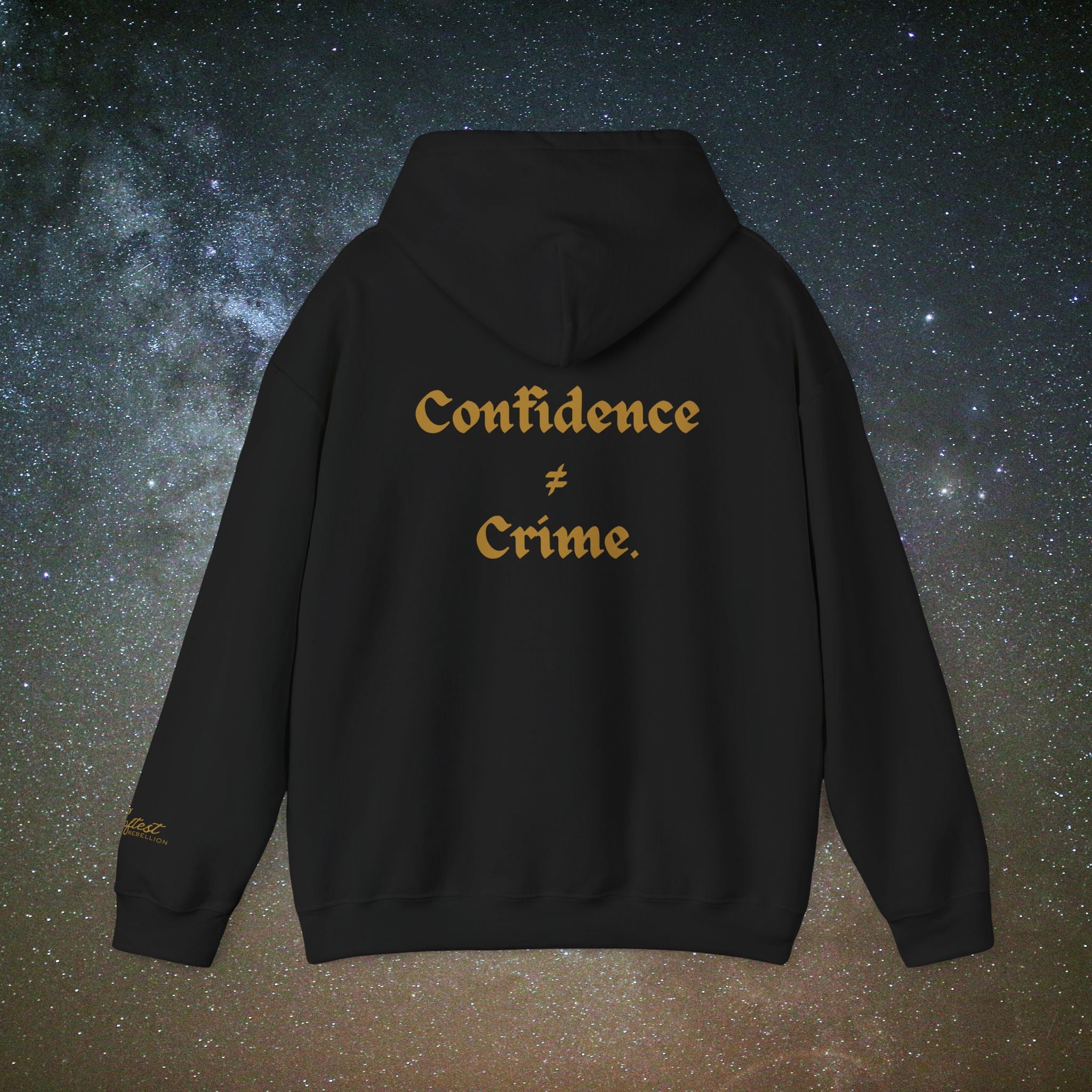 "Confidence ≠ Crime" Statement Hoodie