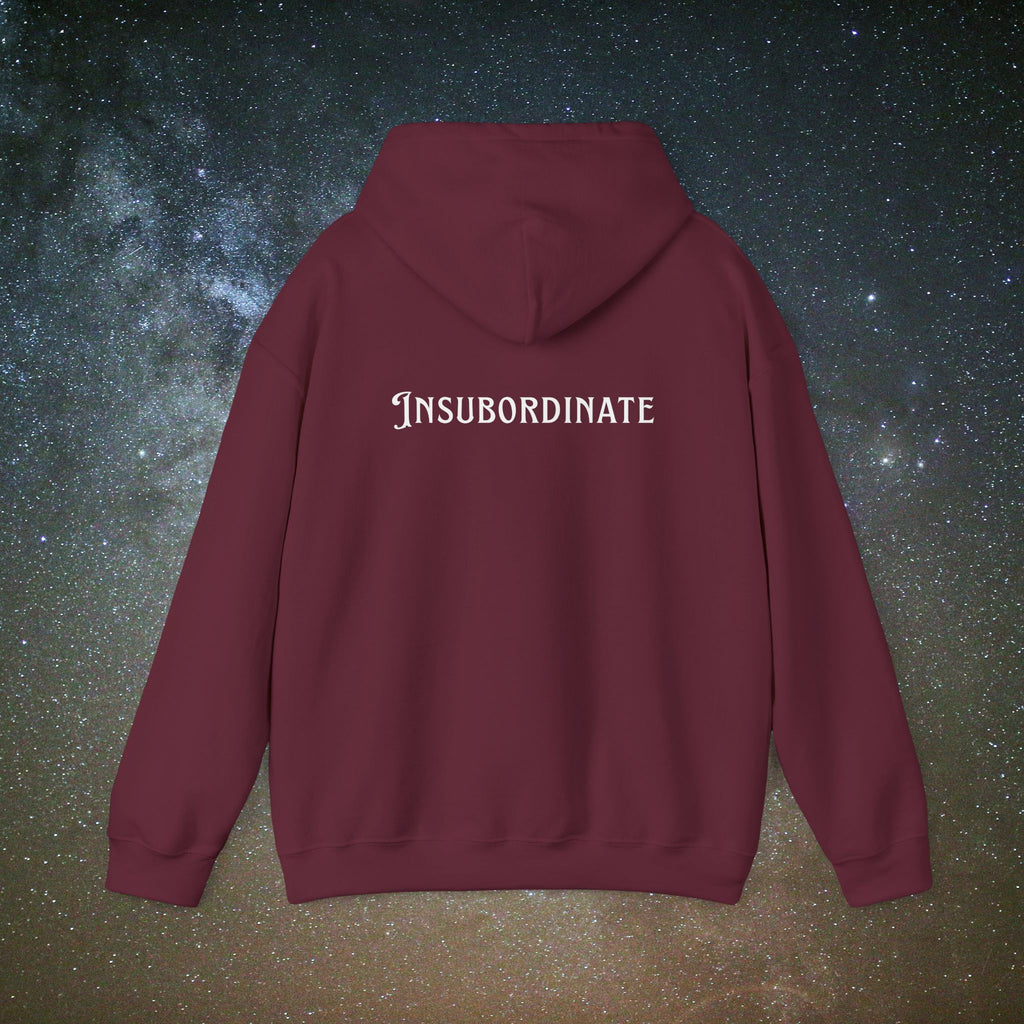 "Insubordinate" Softest Rebellion™ Minimalist Logo - Unisex/Men's Hoodie