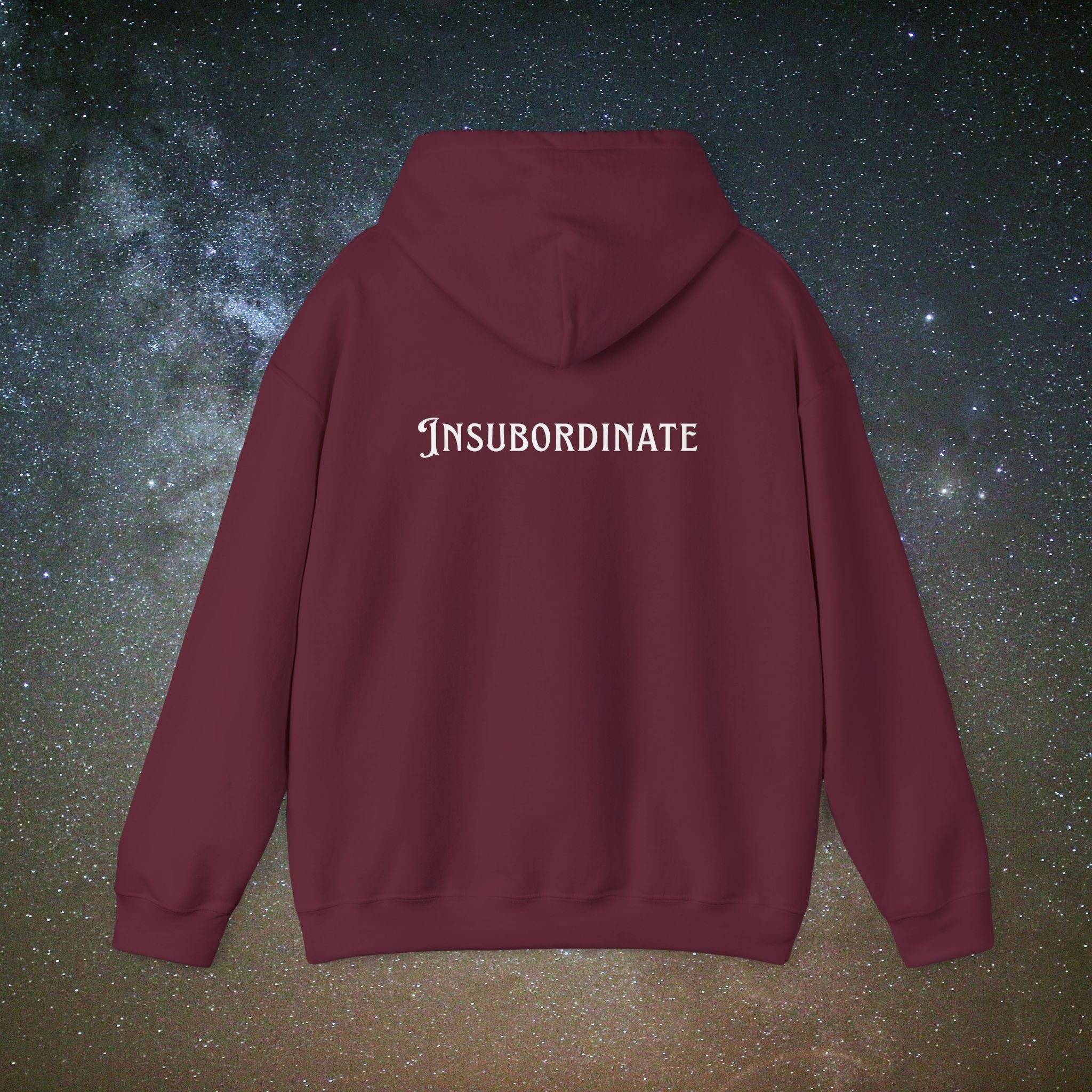 "Insubordinate" Softest Rebellion™ Minimalist Logo - Unisex/Men's Hoodie