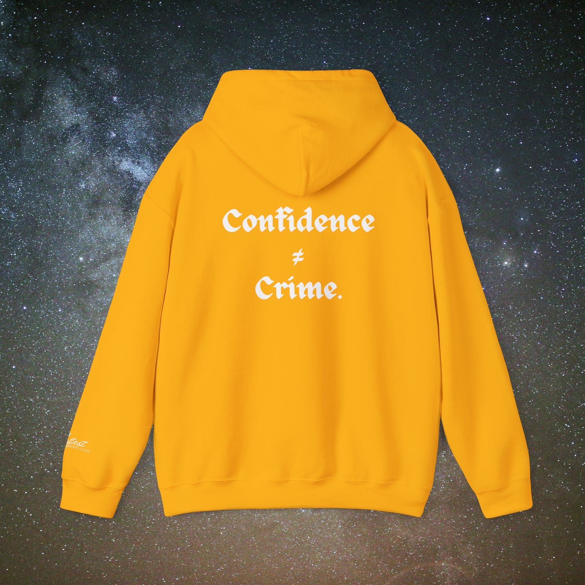 "Confidence ≠ Crime" Statement Hoodie