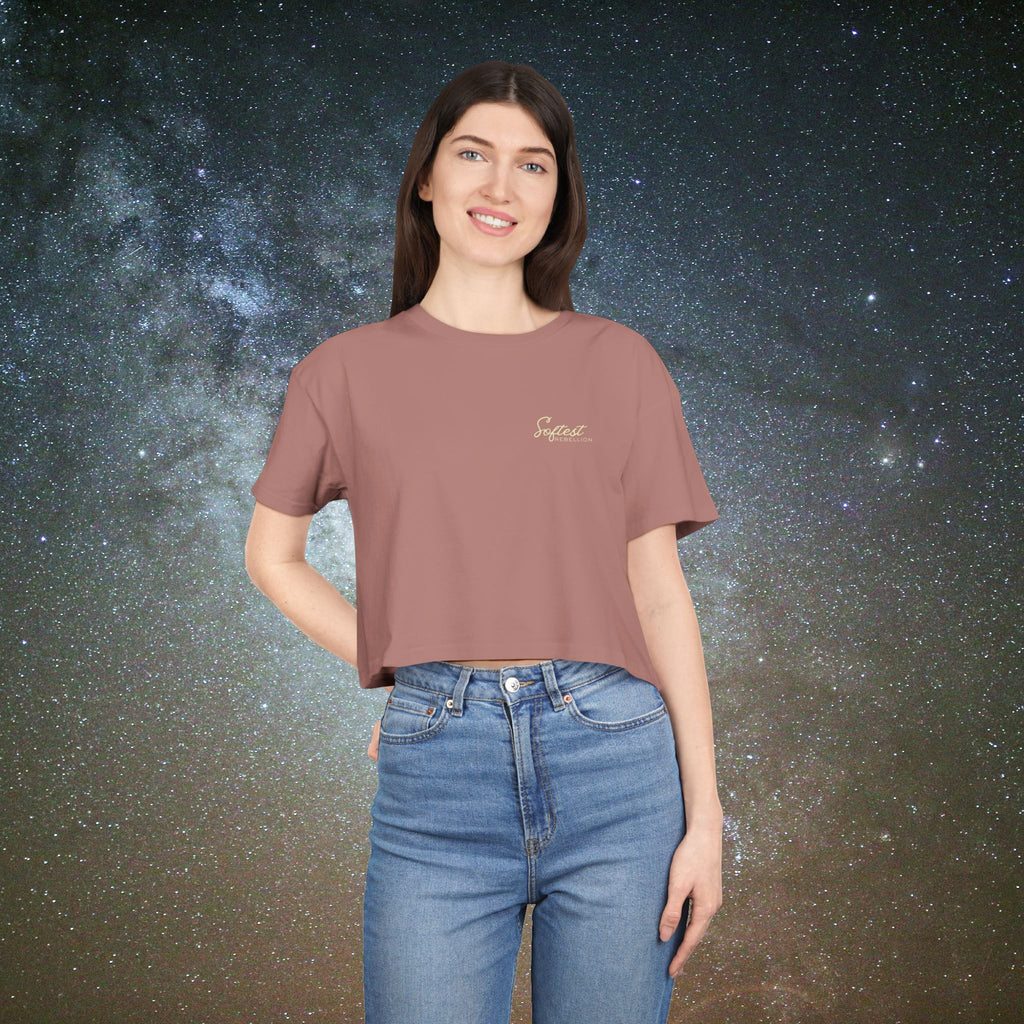 Softest Rebellion™ Minimalist Logo - Crop Top