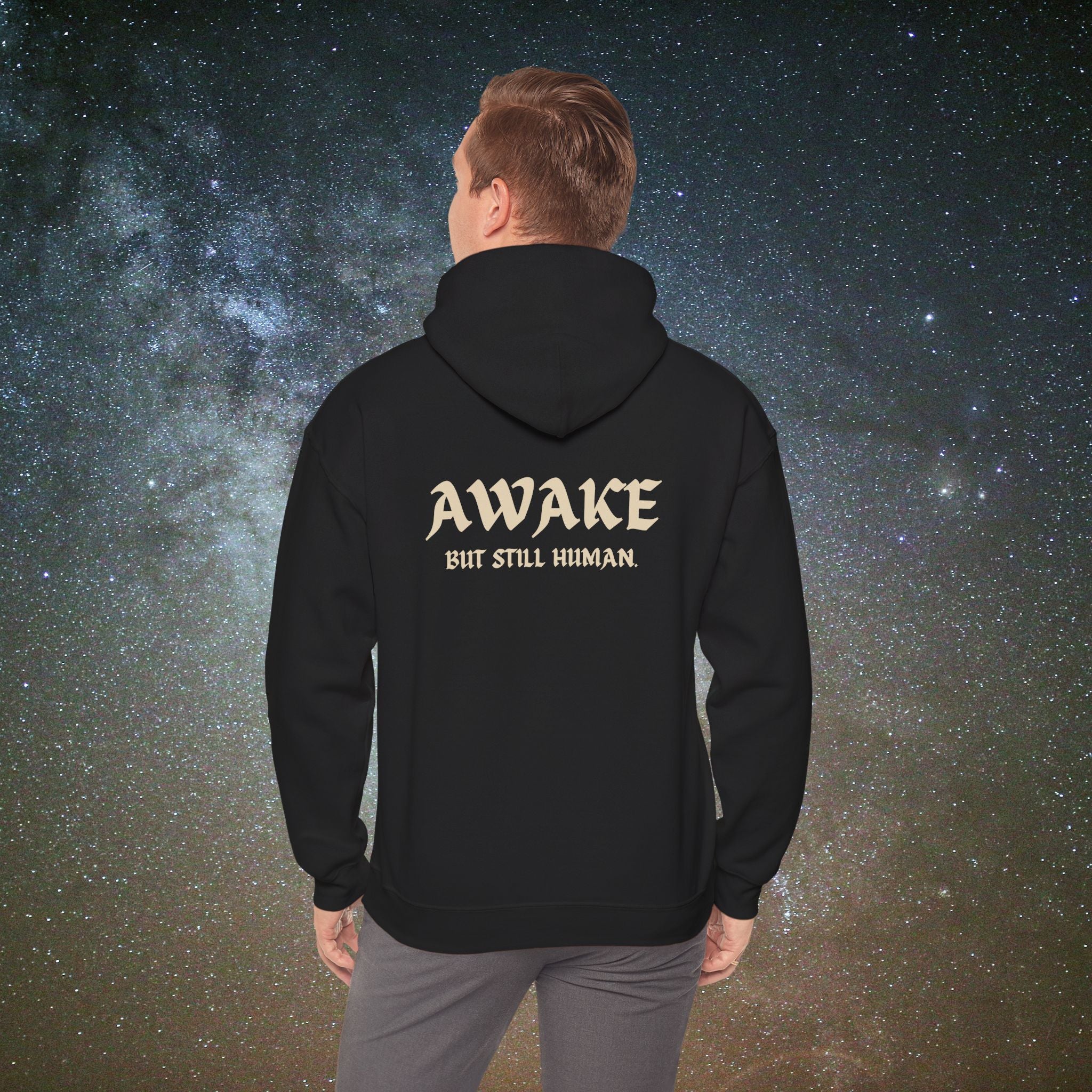 Awake But Still Human Hoodie | Minimalist Hoodie