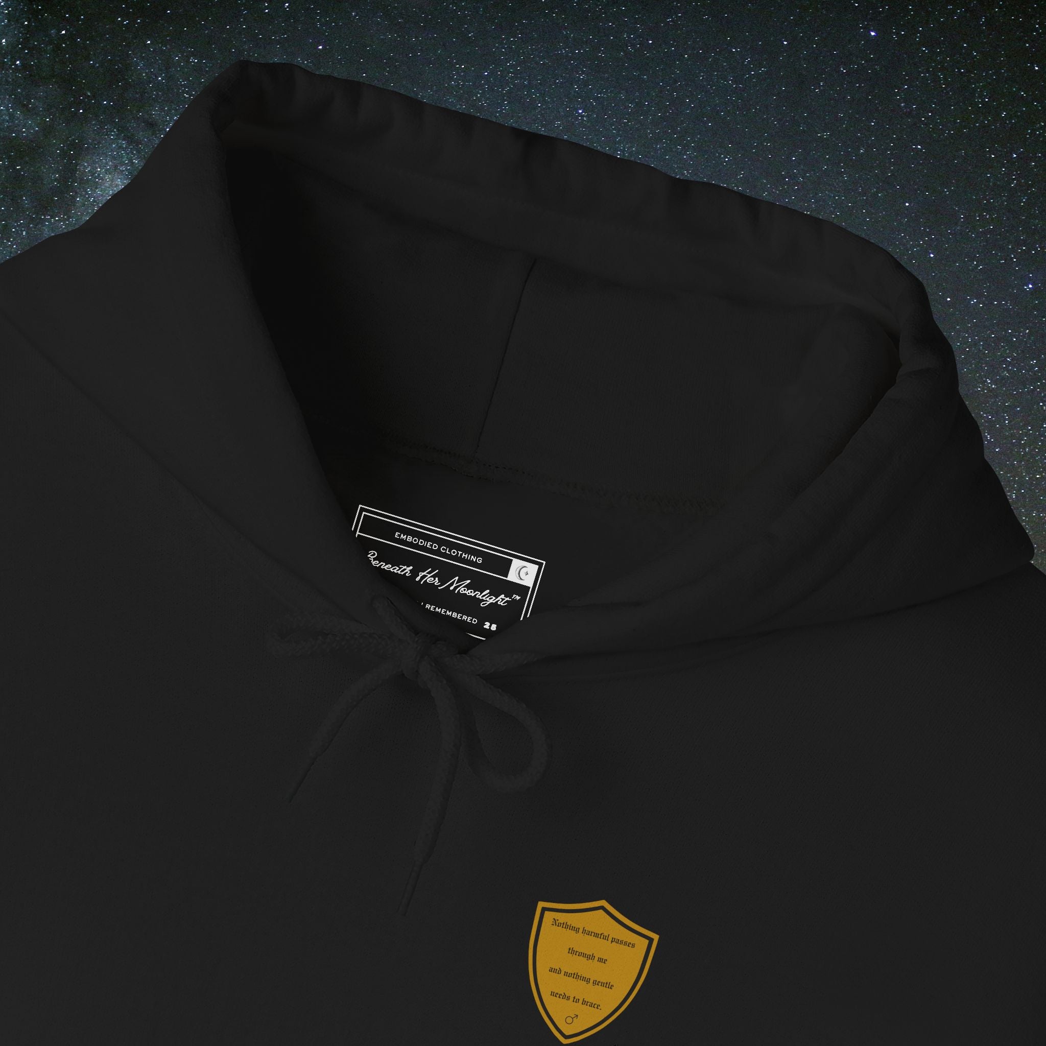 Beneath Her Moonlight™ "Masculine Presence” Hoodie