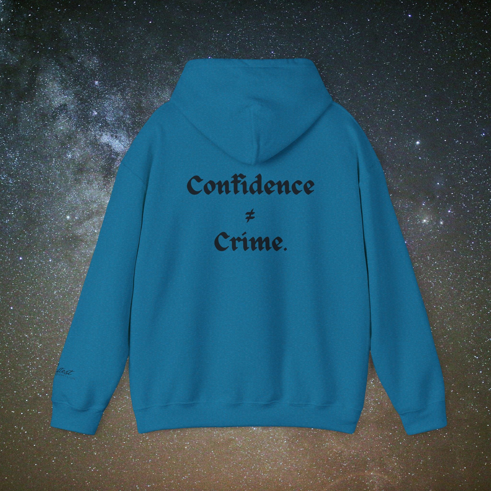 "Confidence ≠ Crime" Statement Hoodie