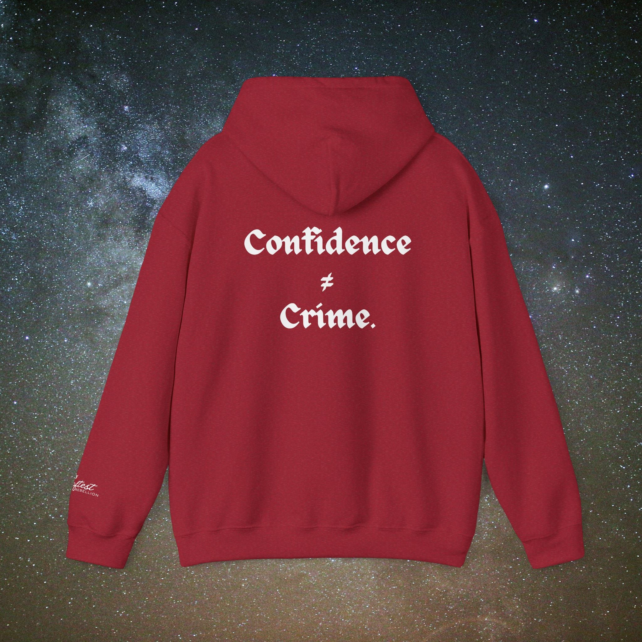 "Confidence ≠ Crime" Statement Hoodie