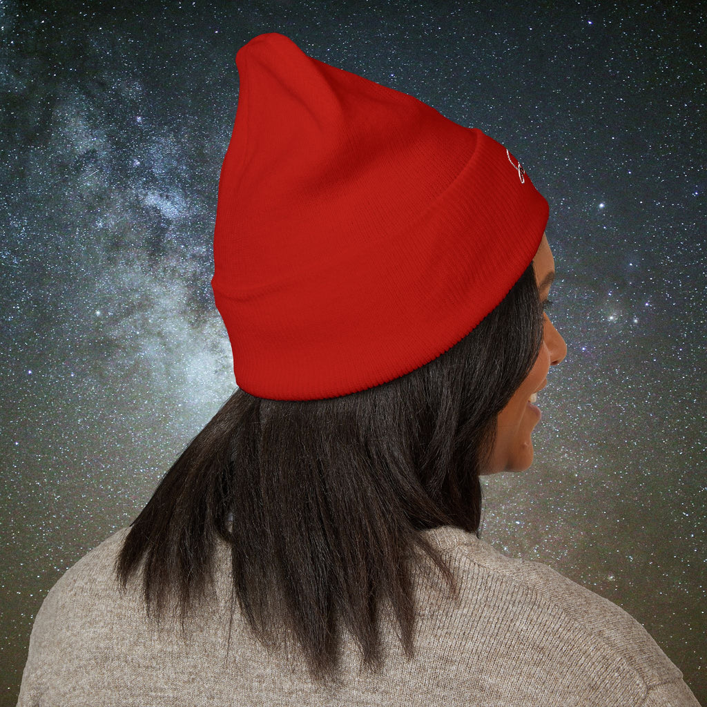 Softest Rebellion™ Minimalist White Embroidered Logo Beanie