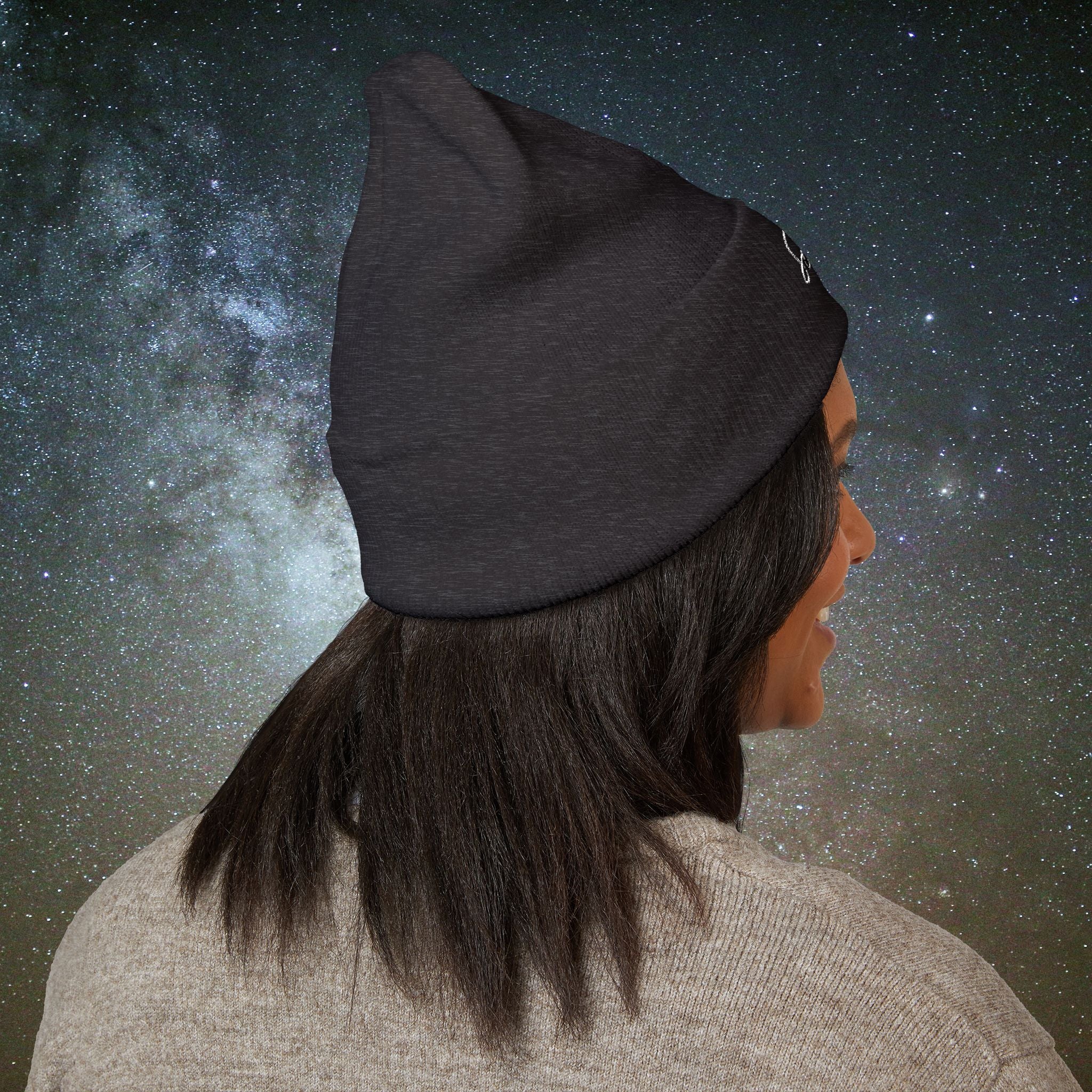 Softest Rebellion™ Minimalist White Embroidered Logo Beanie