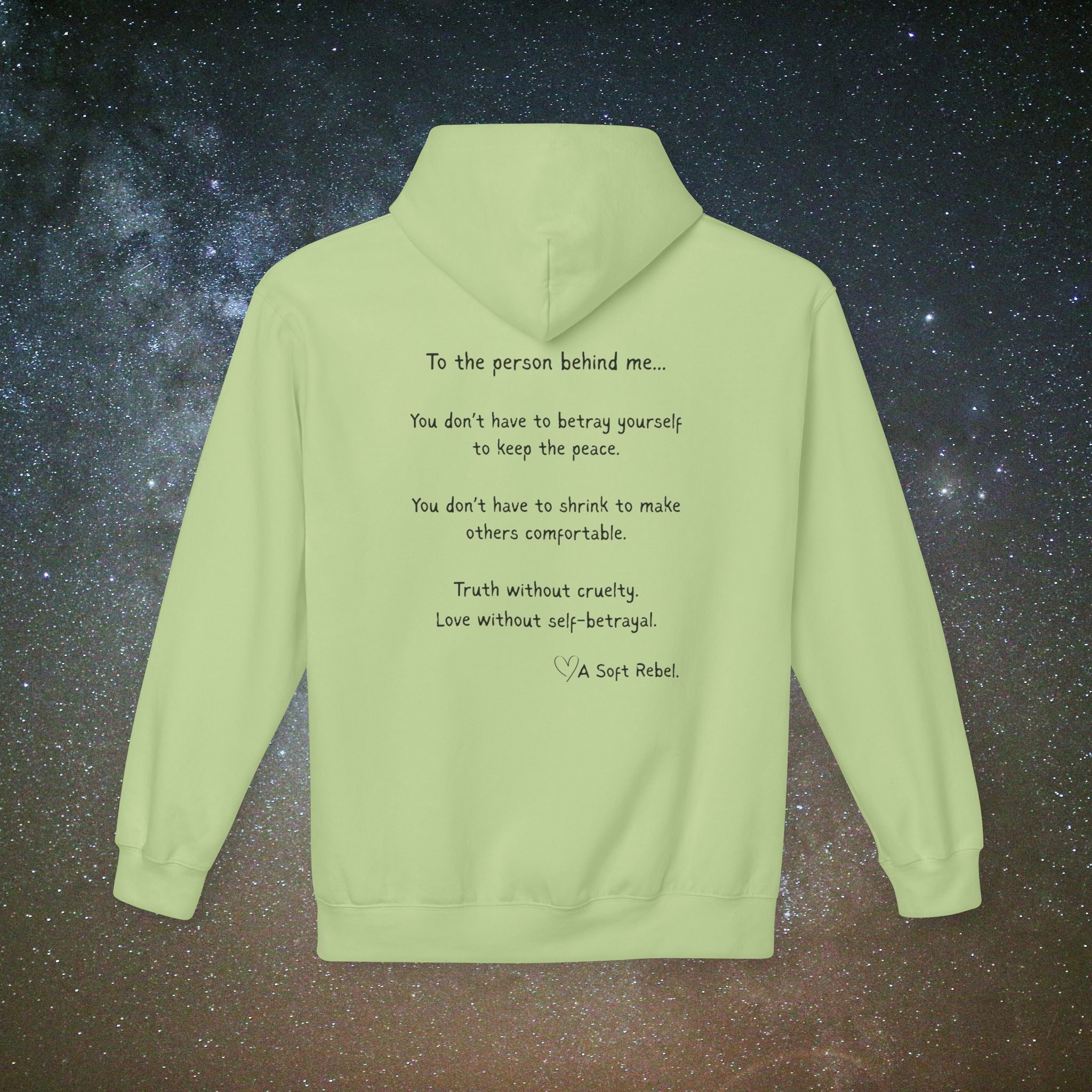 "To the Person Behind Me" - A Soft Rebel Boundary Hoodie