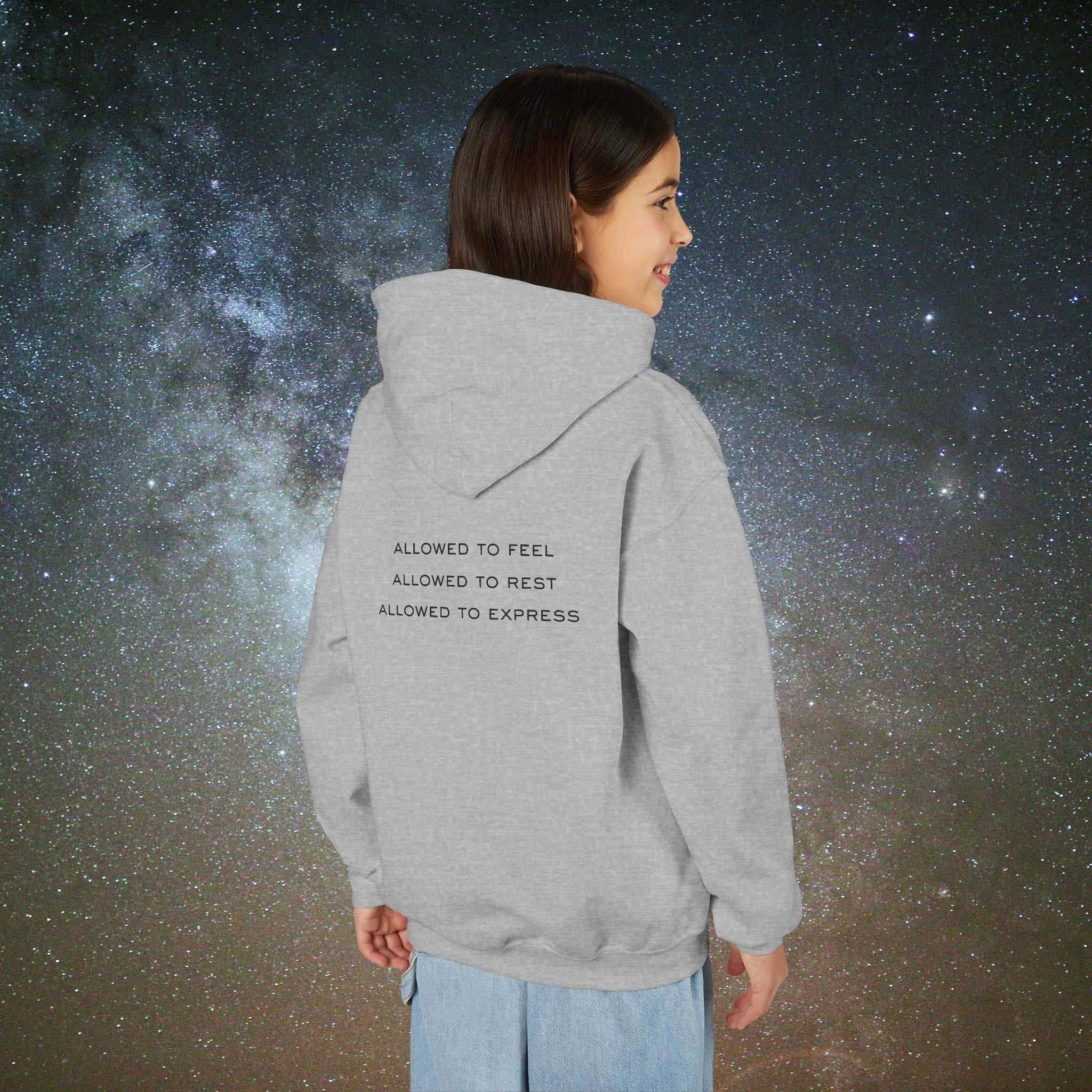 Softest Rebellion™ Youth Hoodie - "Allowed to Feel, Allowed to Rest, Allowed to Express."