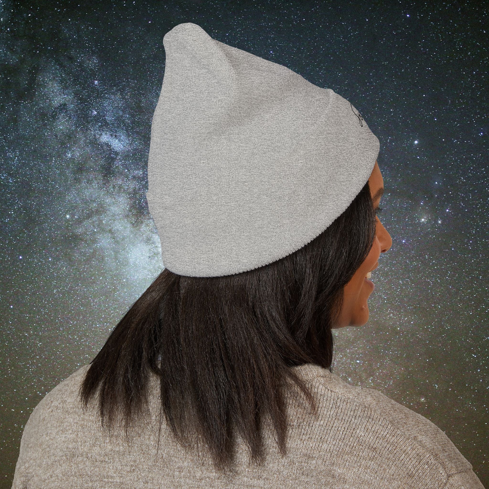 Softest Rebellion™ Minimalist Black Embroidered Logo Beanie