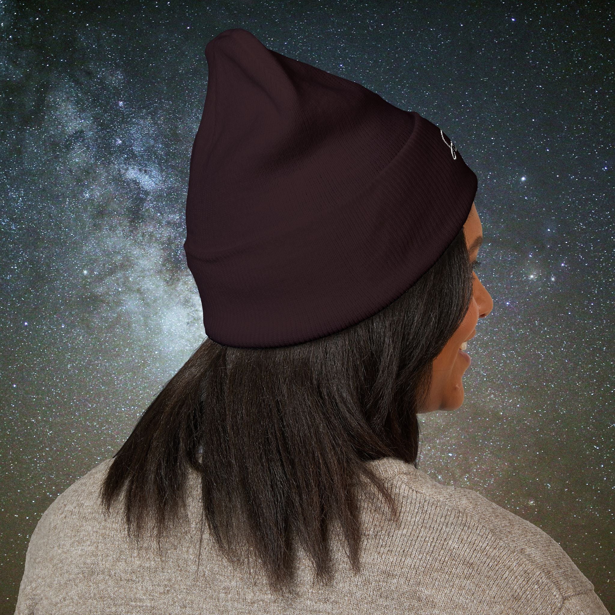 Softest Rebellion™ Minimalist White Embroidered Logo Beanie