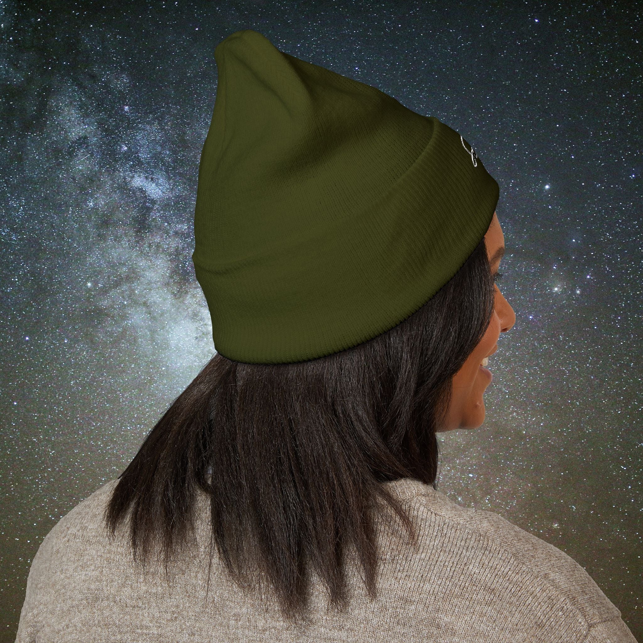 Softest Rebellion™ Minimal White Logo Embroidered Beanie