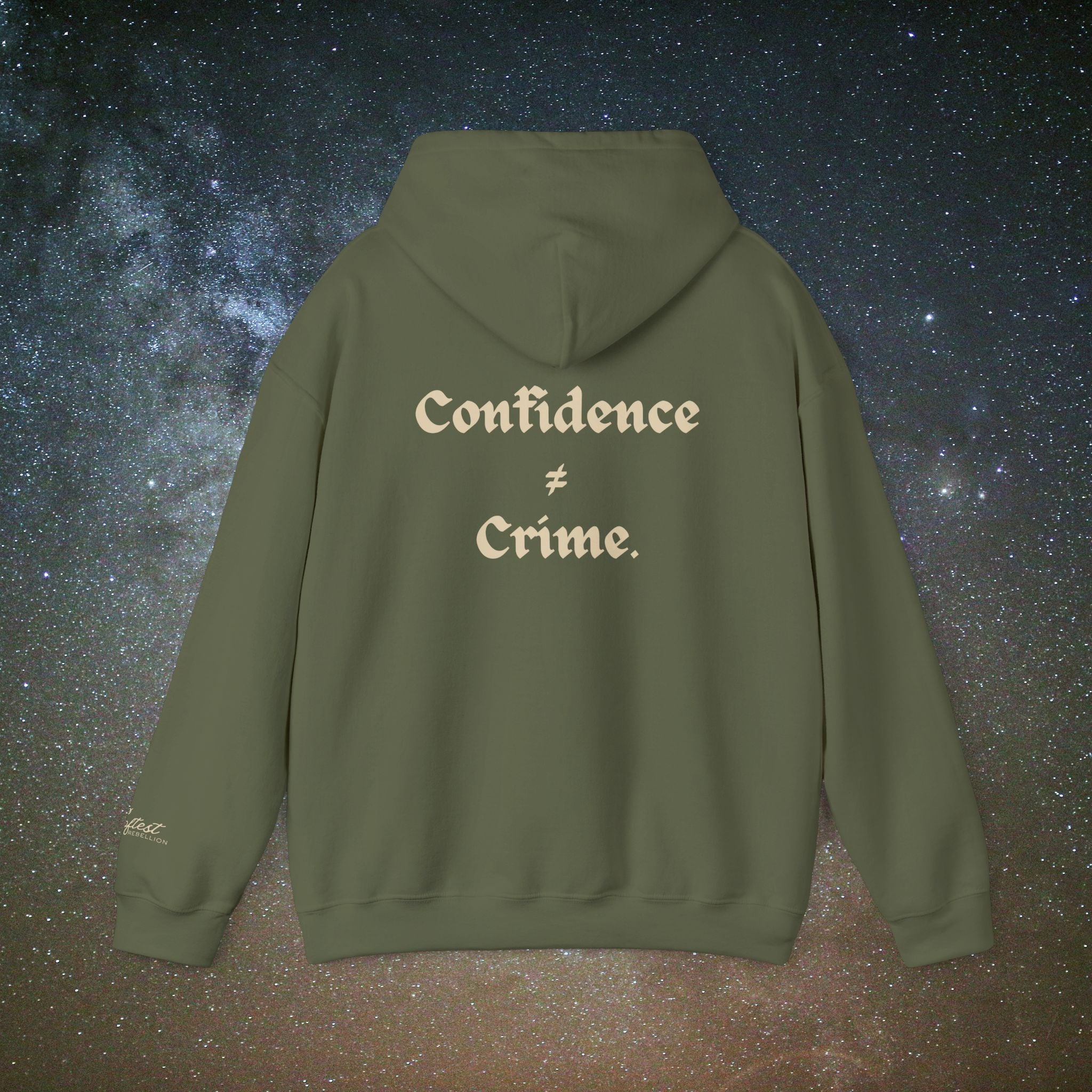 "Confidence ≠ Crime" Statement Hoodie