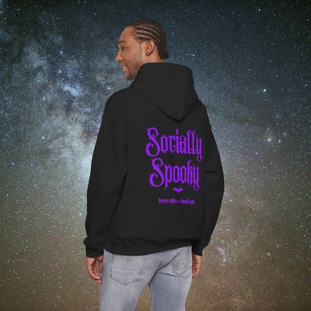 Socially Spooky Hoodie | Neon Purple Halloween Edition