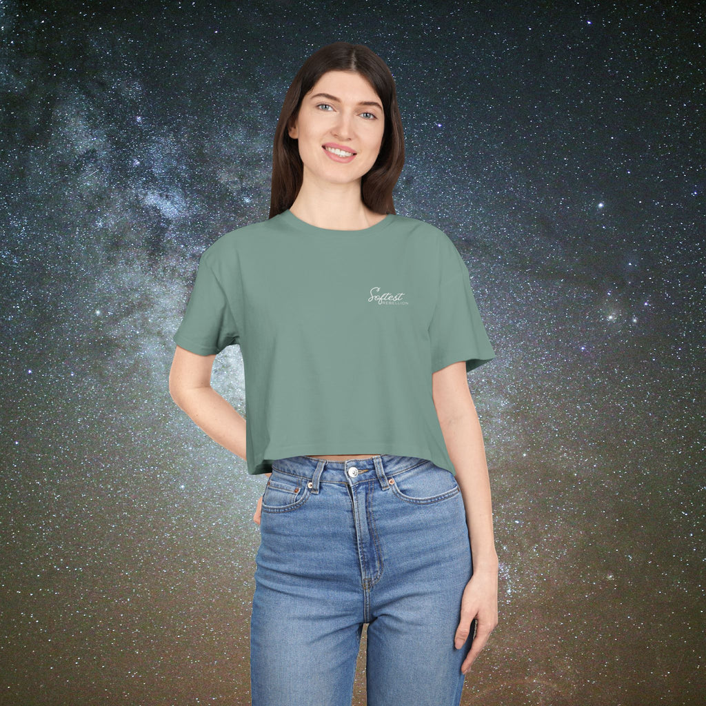 Softest Rebellion™ Minimalist Logo - Crop Top