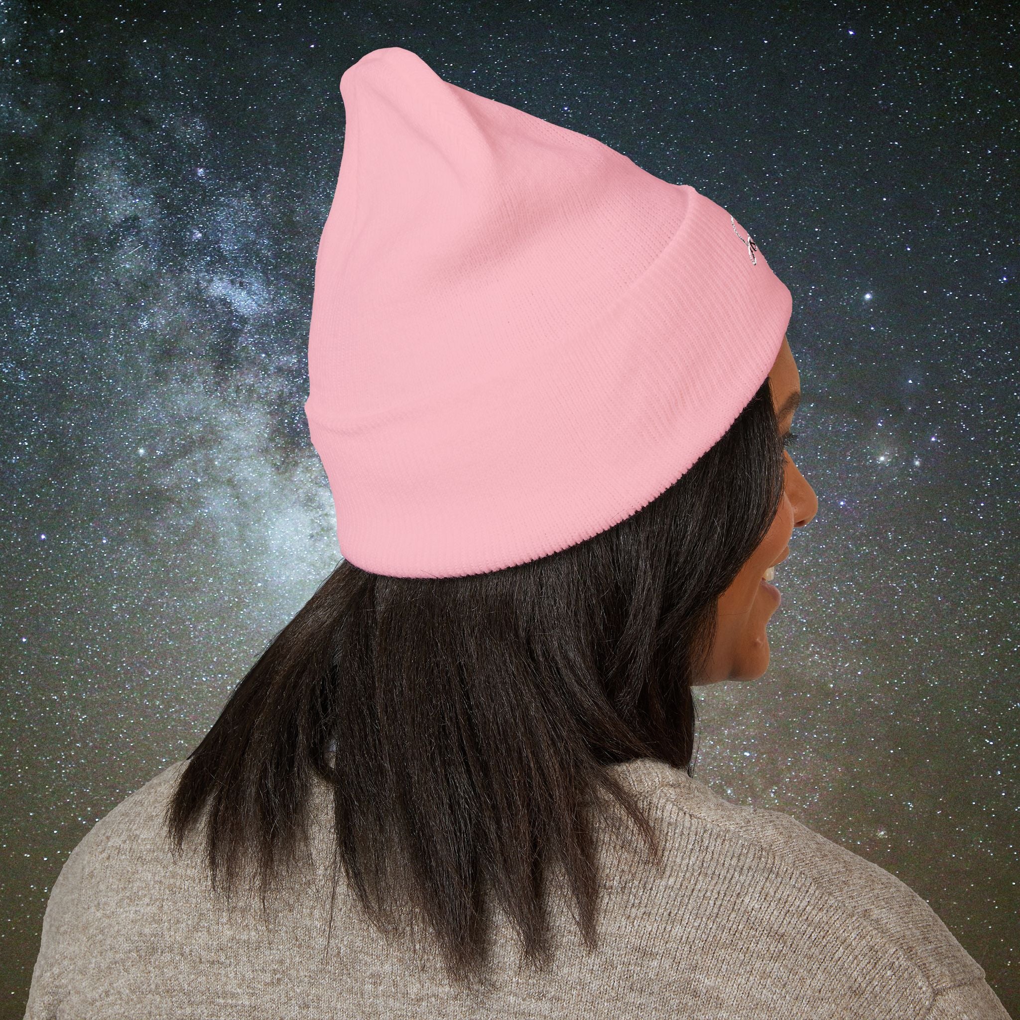 Softest Rebellion™ Minimalist White Embroidered Logo Beanie