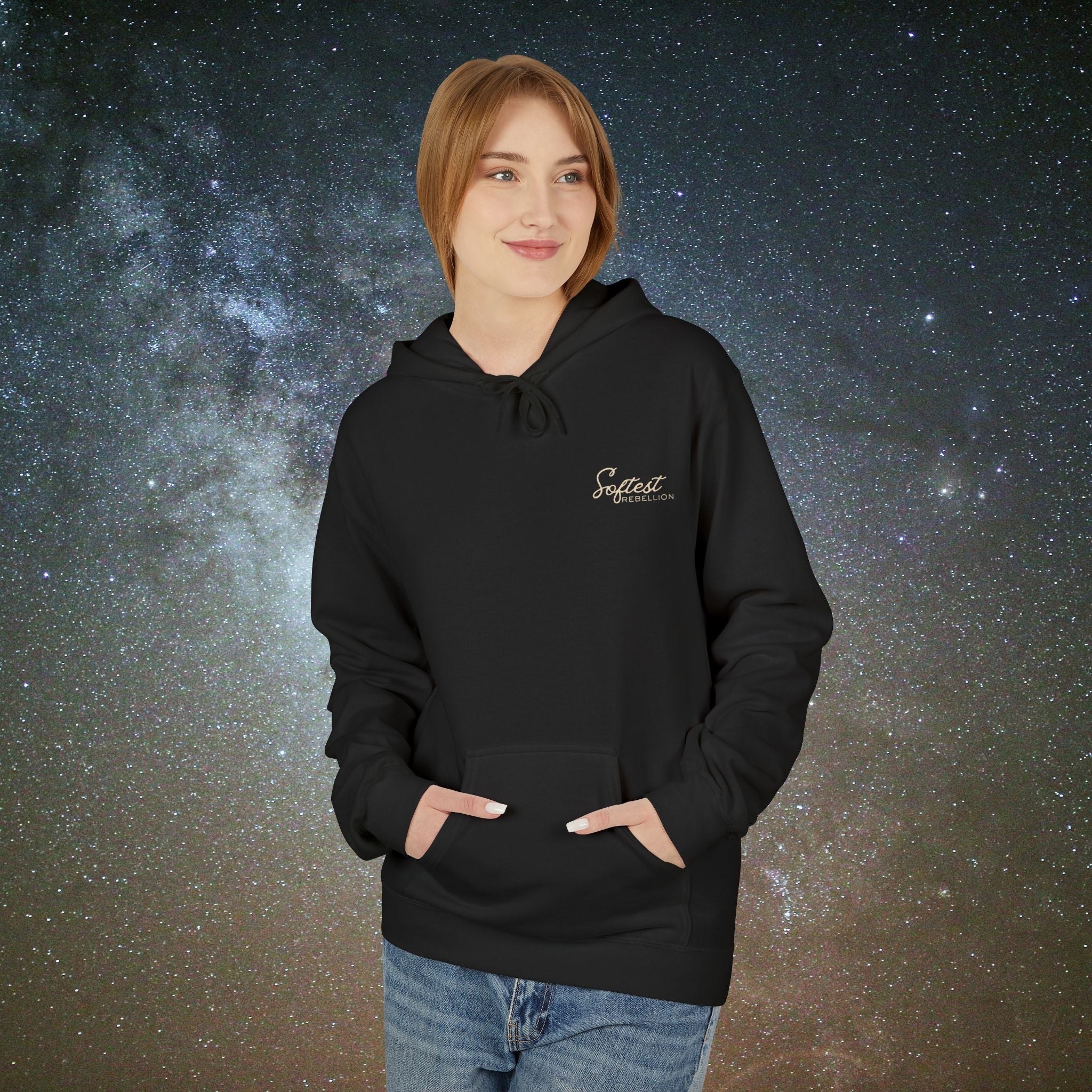 "To the Person Behind Me: You Are Not Too Much"- A Soft Rebel Hoodie