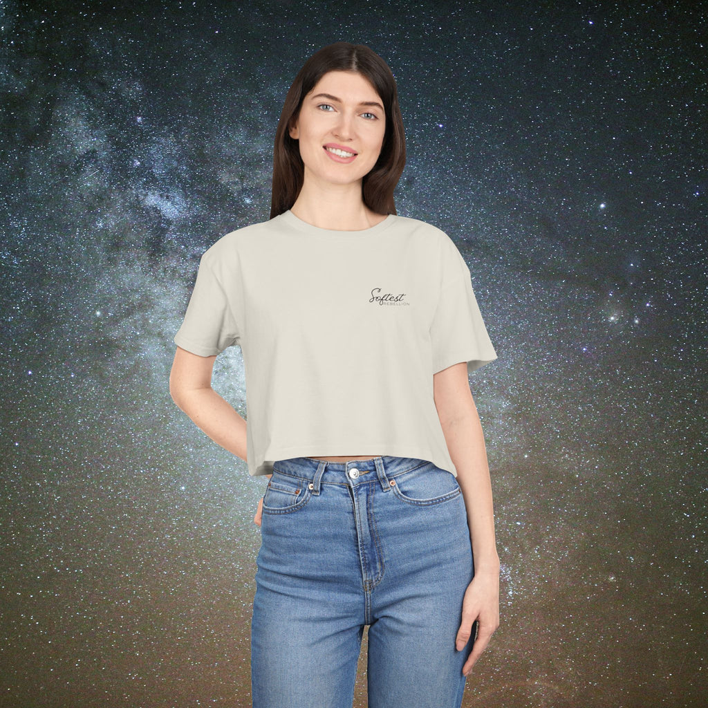 Softest Rebellion™ Minimalist Logo - Crop Top