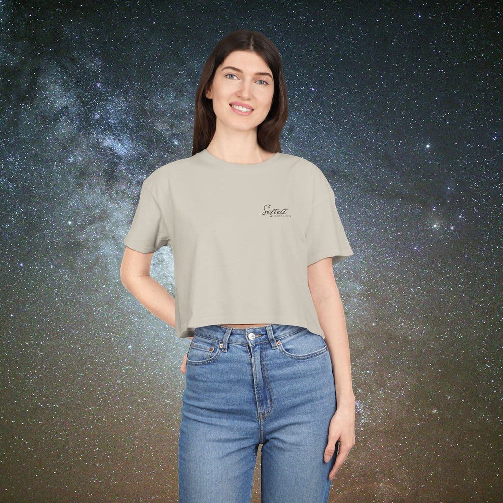 Softest Rebellion™ Minimalist Logo - Crop Top