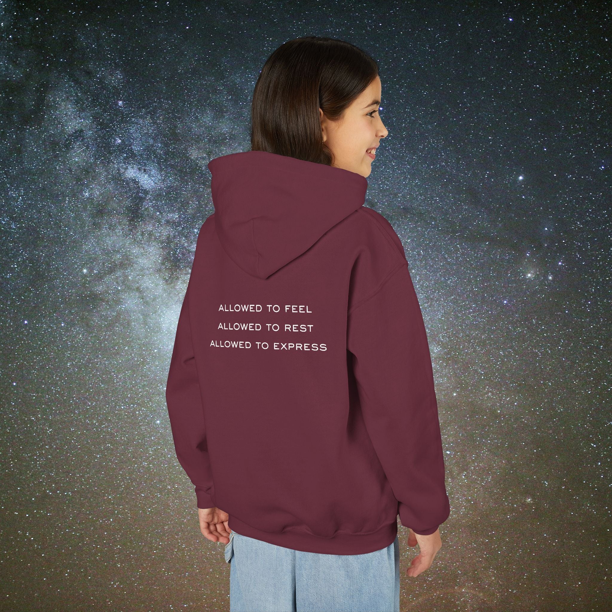 Softest Rebellion™ Youth Hoodie - "Allowed to Feel, Allowed to Rest, Allowed to Express."