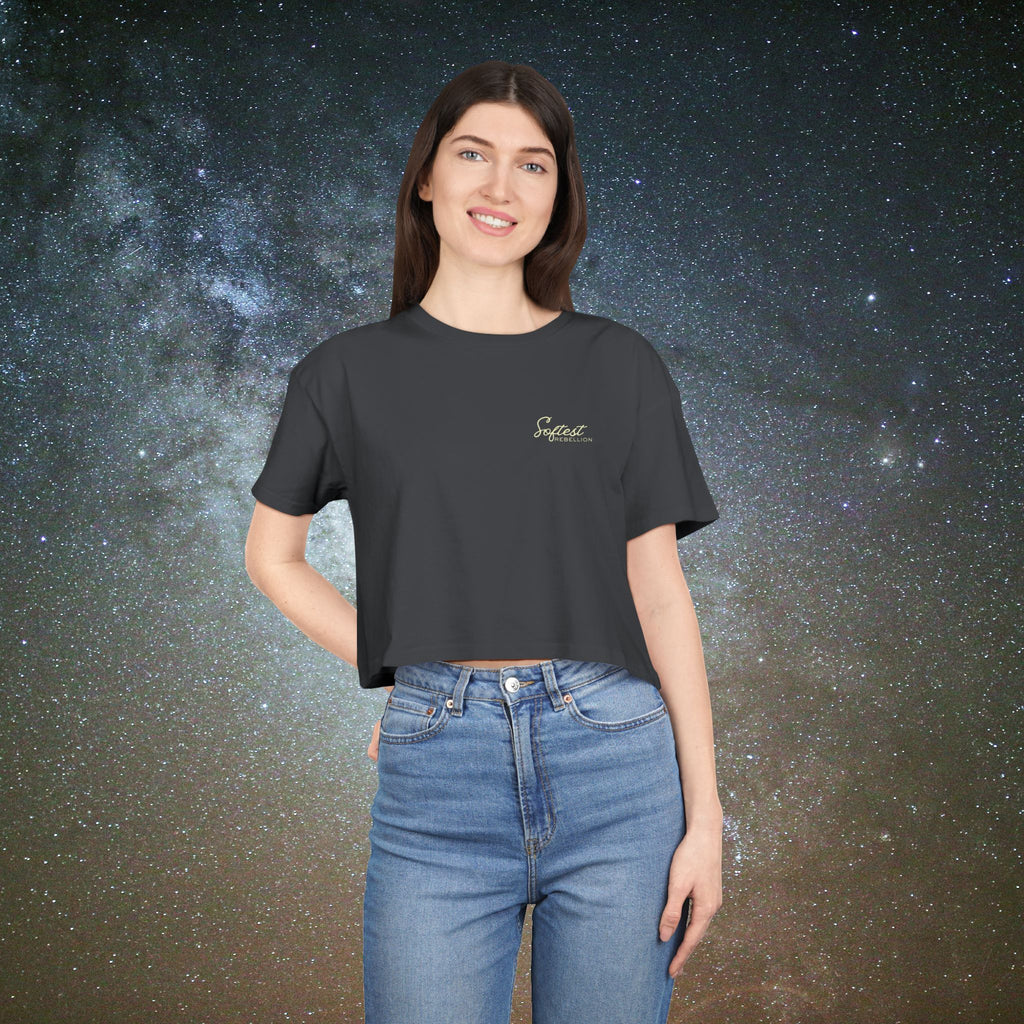 Softest Rebellion™ Minimalist Logo - Crop Top