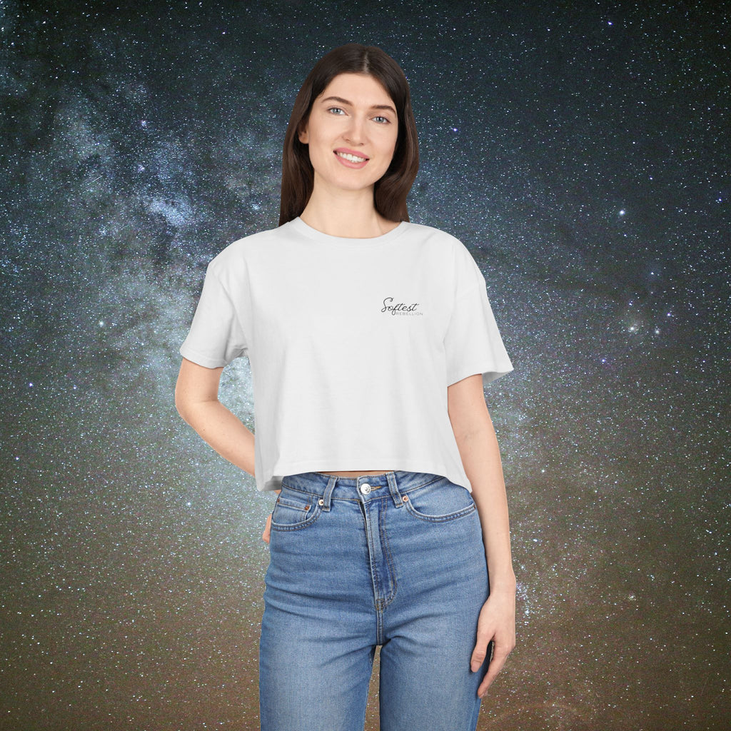 Softest Rebellion™ Minimalist Logo - Crop Top